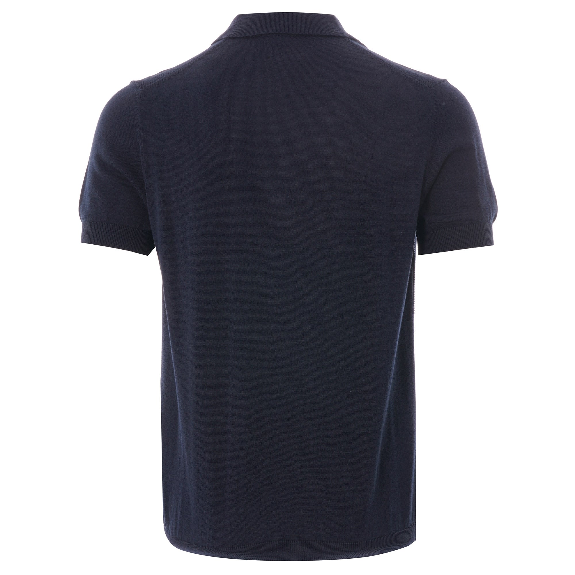 Ben Sherman Signature Knitted Cotton Short Sleeve Polo - Dark Navy