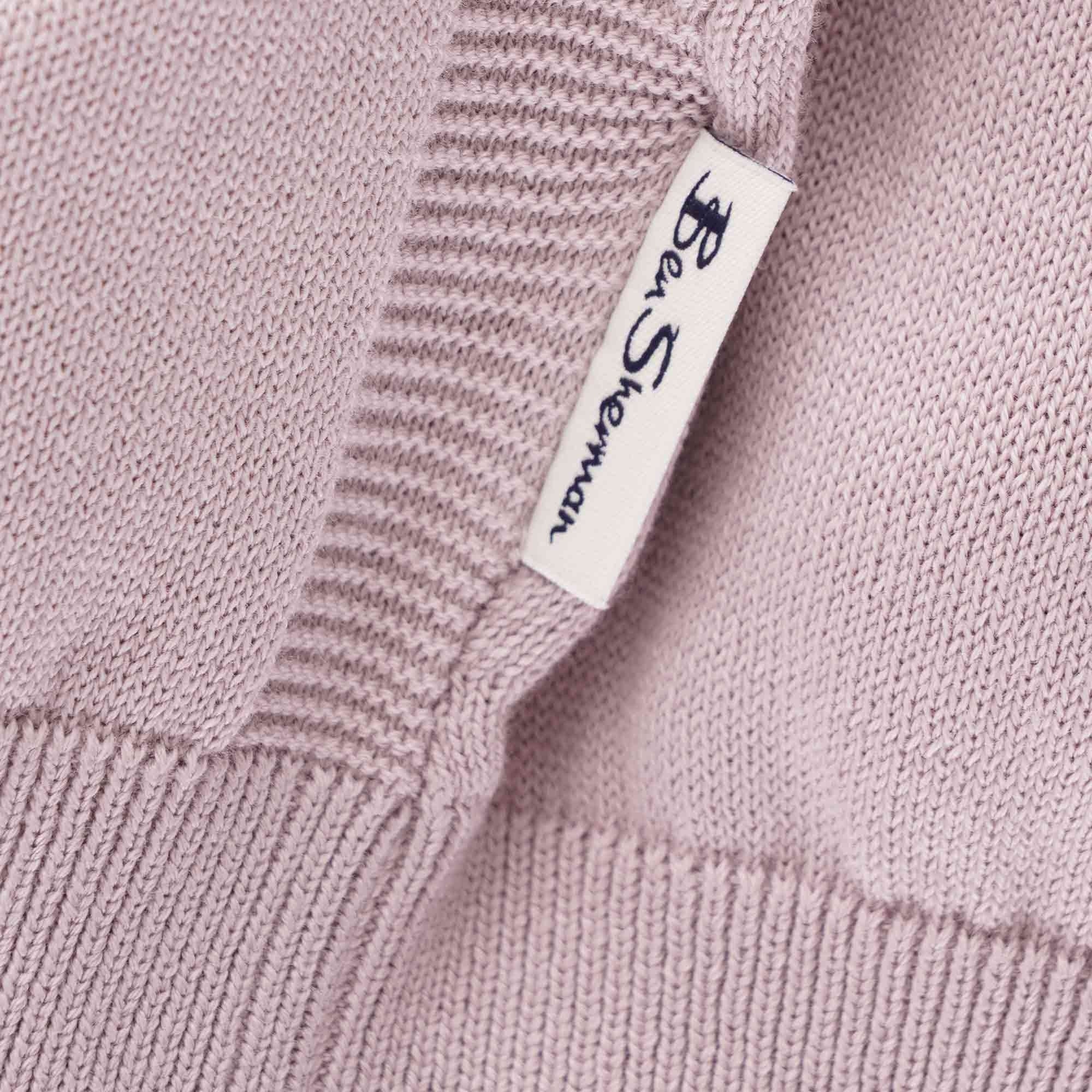 Ben Sherman Signature Knitted Cotton Short Sleeve Polo - Lilac