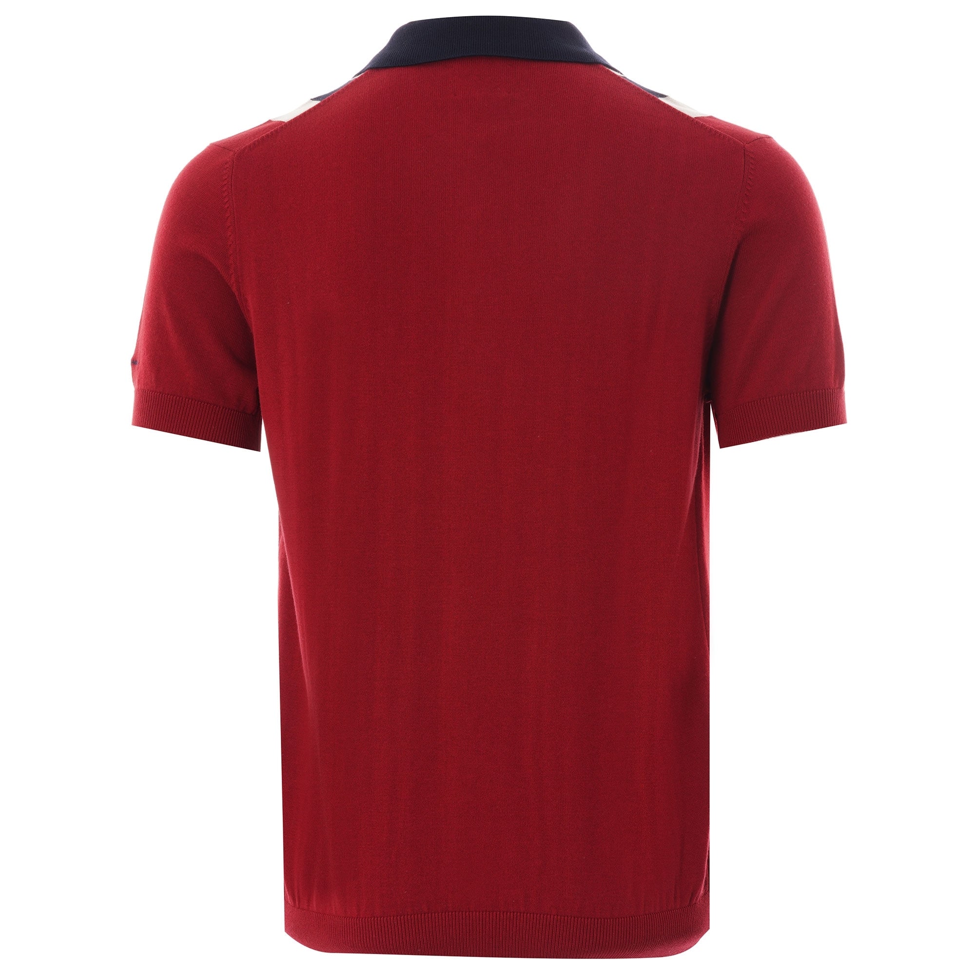 Ben Sherman Colour Block Knit Polo - Red