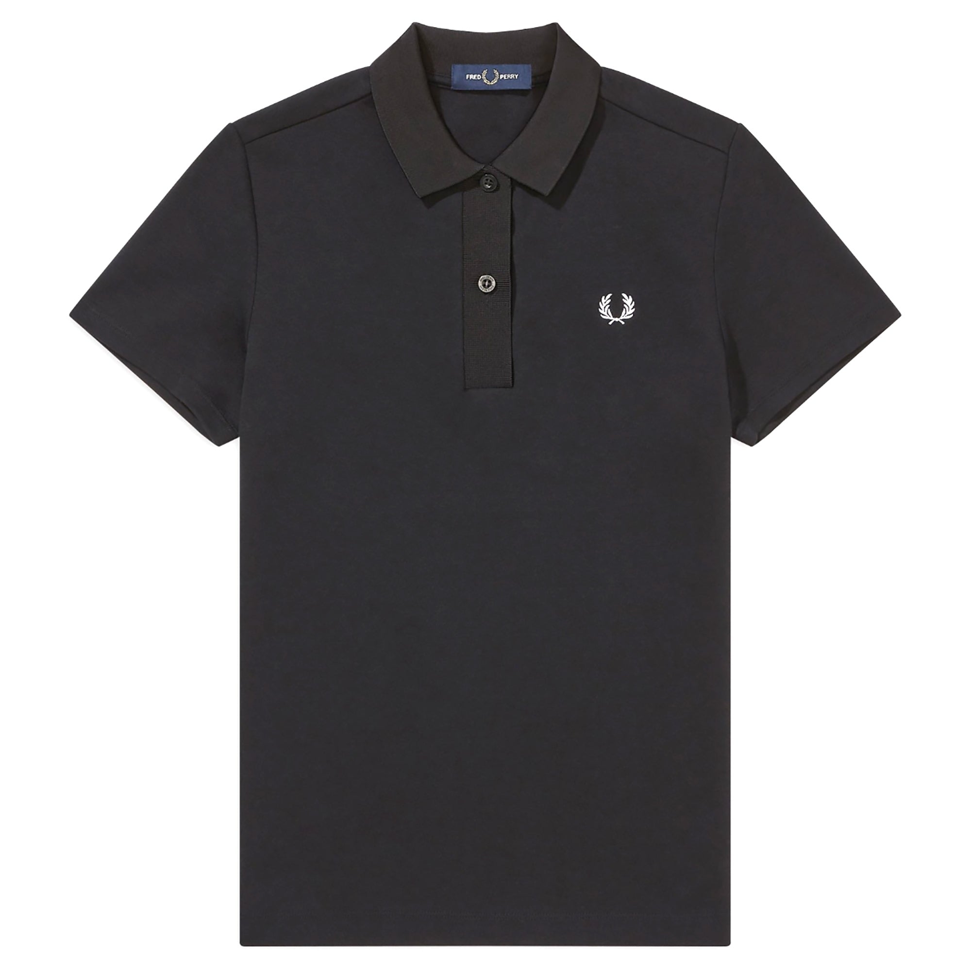 Fred Perry Womens Graphic Polo Shirt - Black