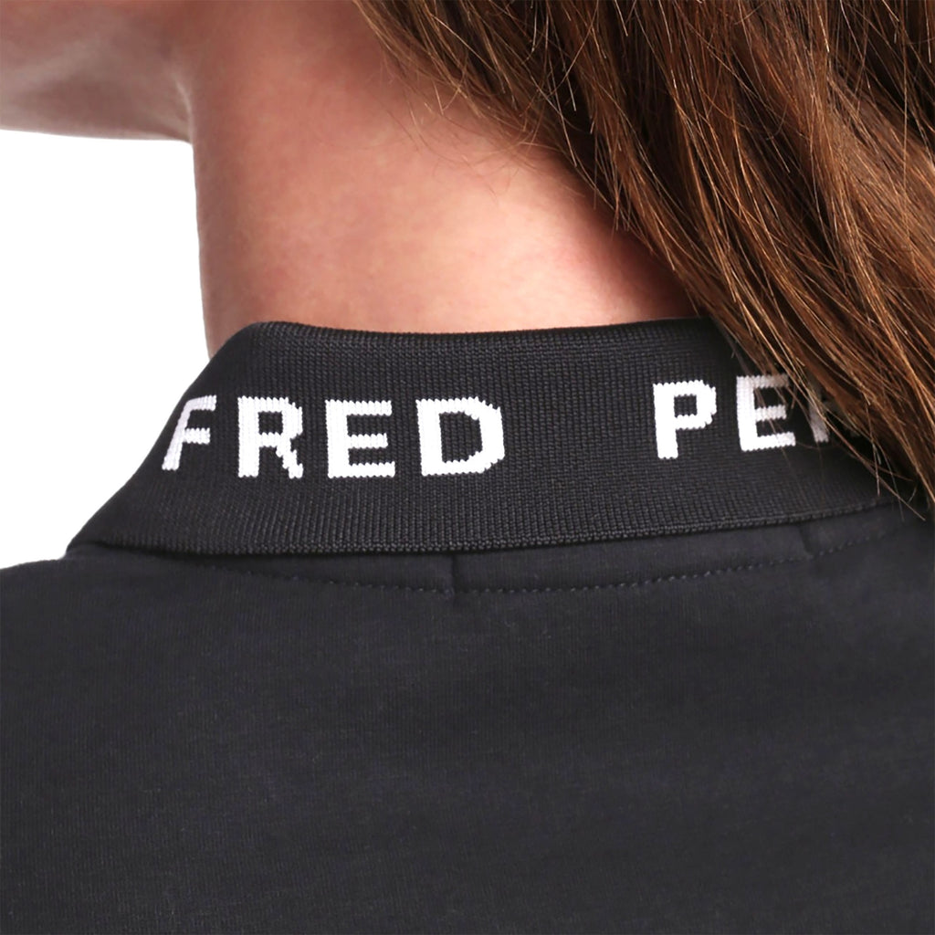 Fred Perry Womens Graphic Polo Shirt - Black