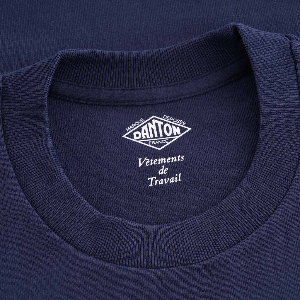 Danton T-Cloth Cotton Pocket Logo Tee - Navy