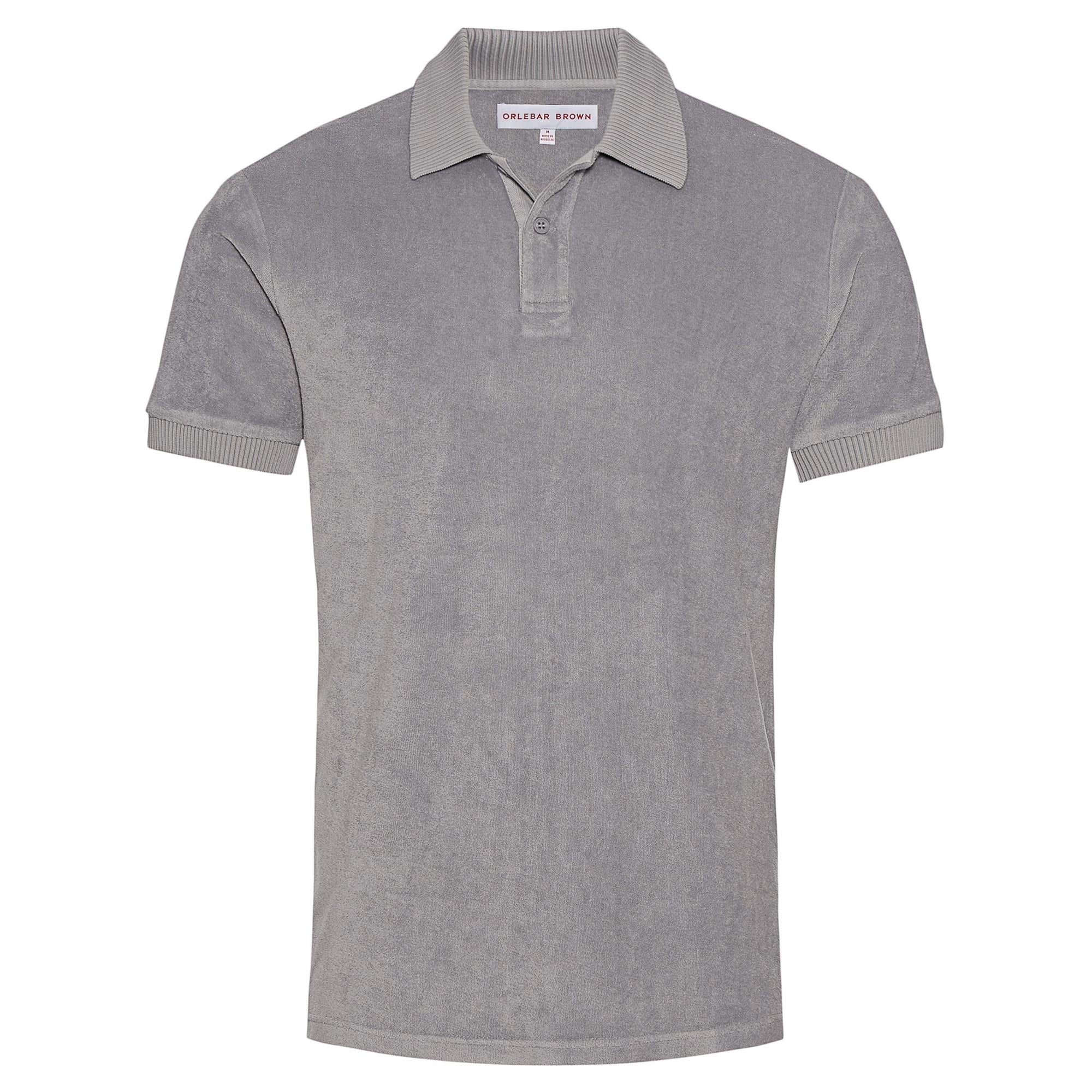 Orlebar Brown Jarrett Towelling Polo - Alloy