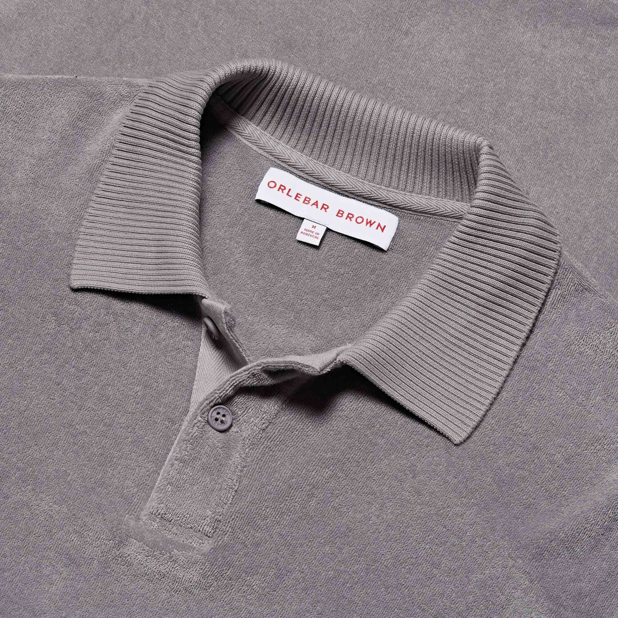 Orlebar Brown Jarrett Towelling Polo - Alloy