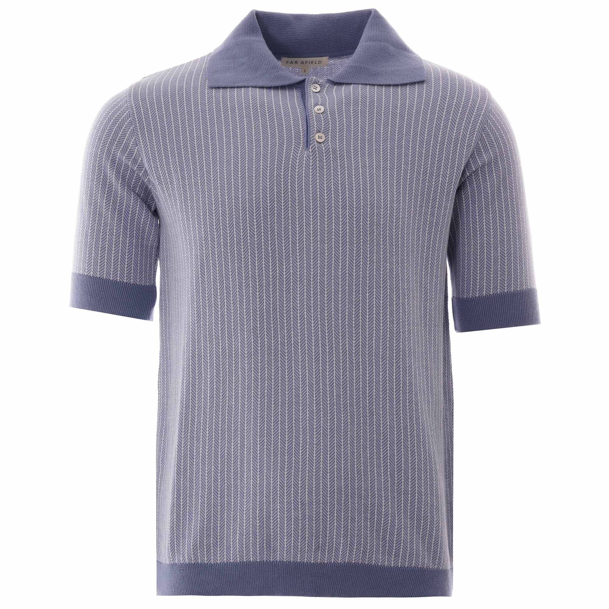 Far Afield Blakey Short Sleeve Polo - Stonewash