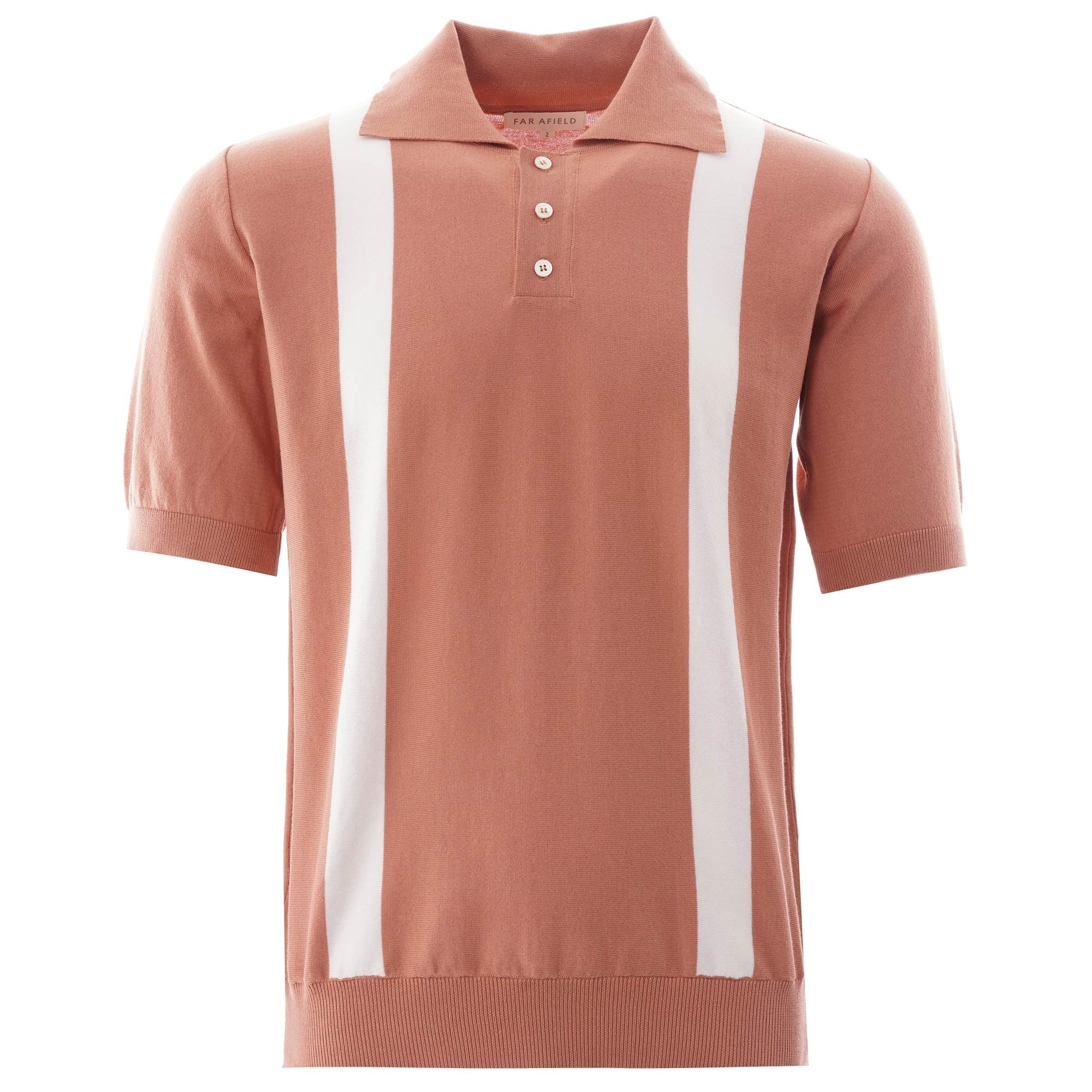 Far Afield Cole Duo Short Sleeve Polo - Toasted