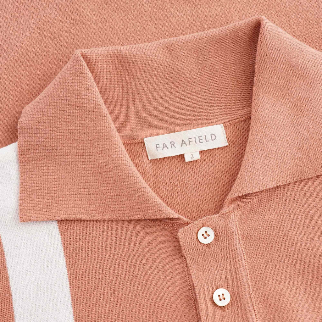Far Afield Cole Duo Short Sleeve Polo - Toasted