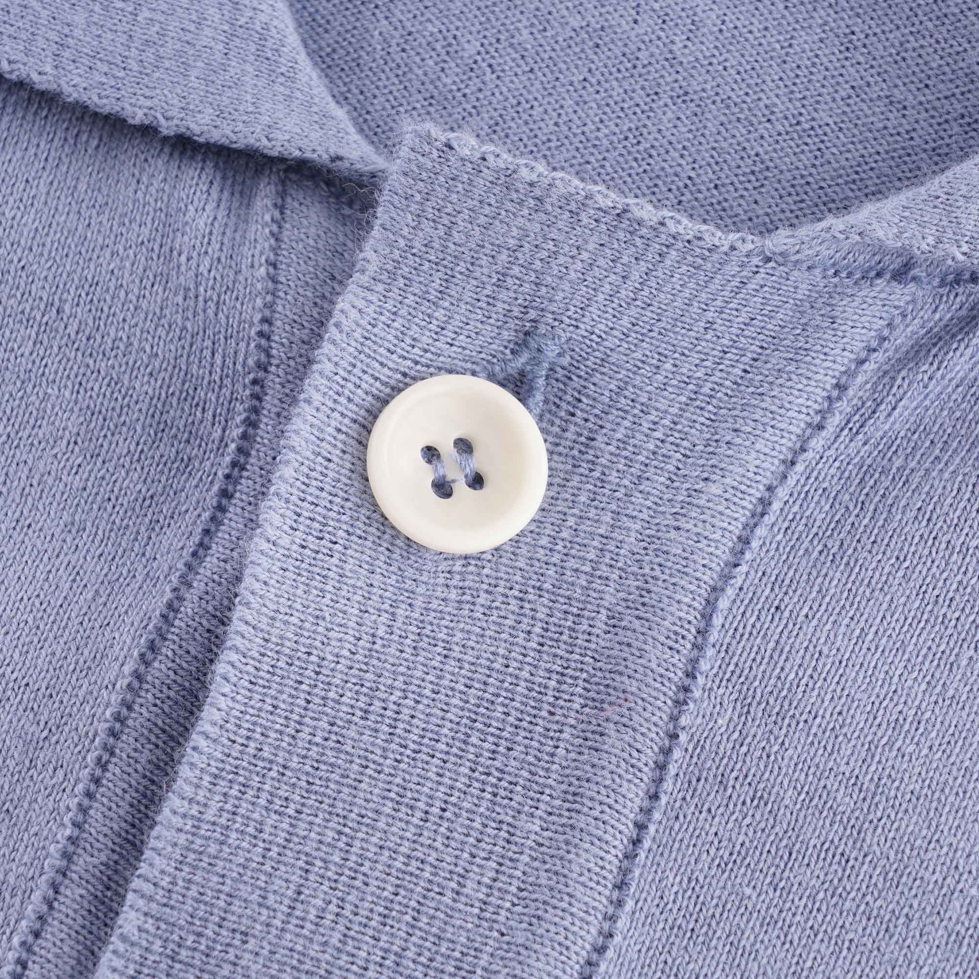 Far Afield Errol Short Sleeve Button Through Polo - Stonewash Blue