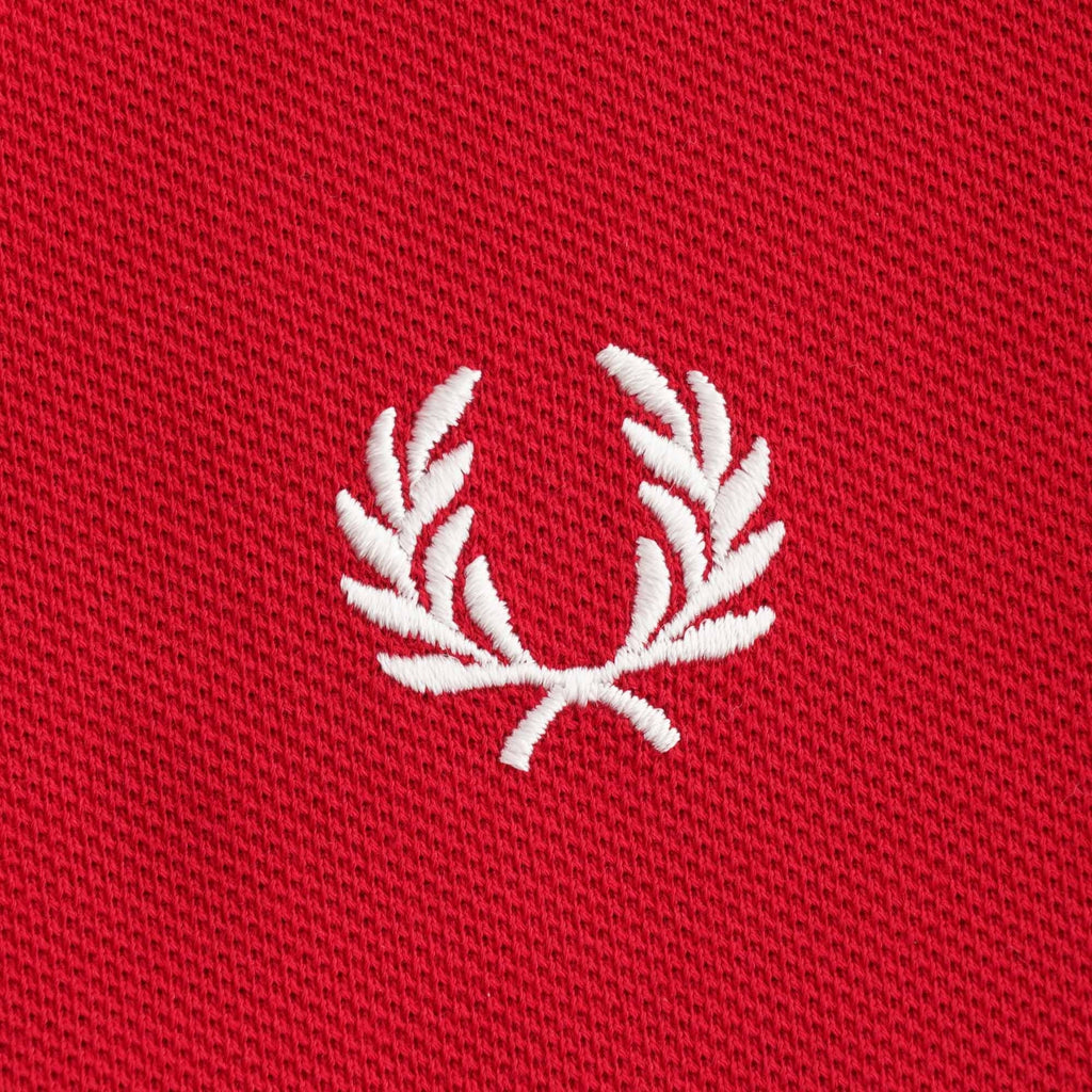 Fred Perry Twin Tipped Polo Shirt - Siren Red and White