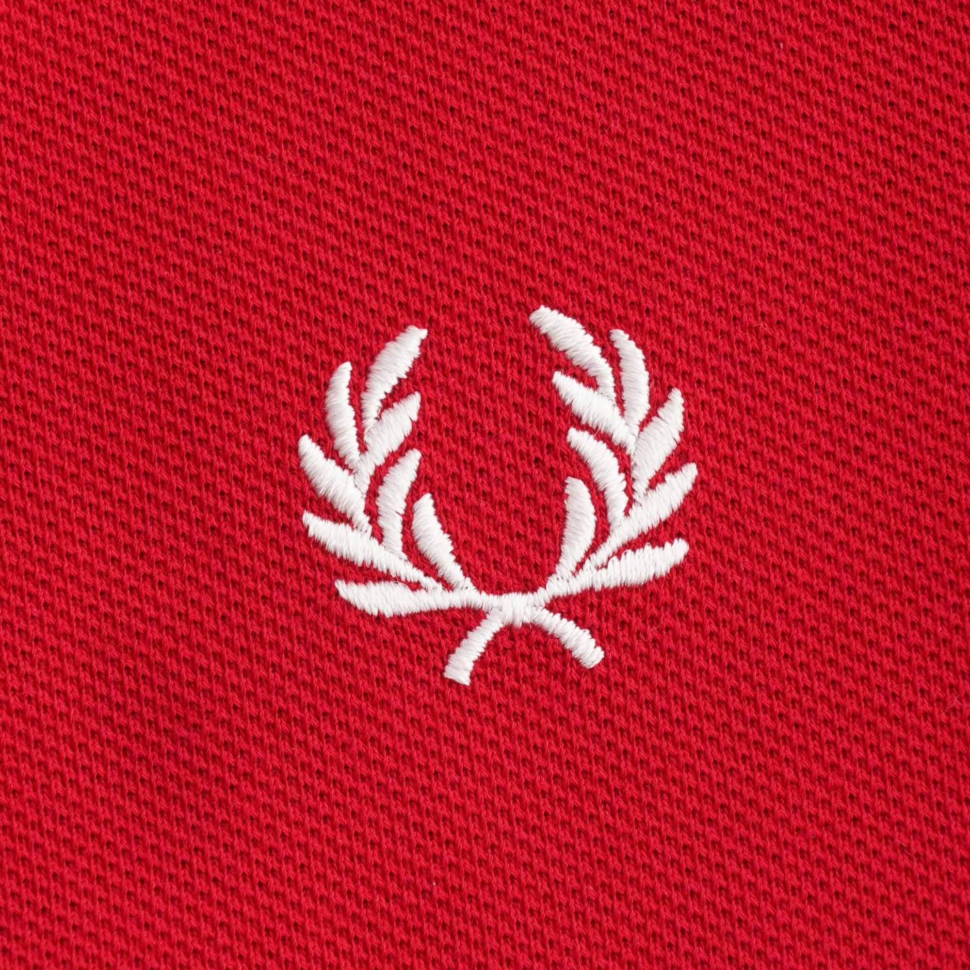 Fred Perry Twin Tipped Polo Shirt - Siren Red and White