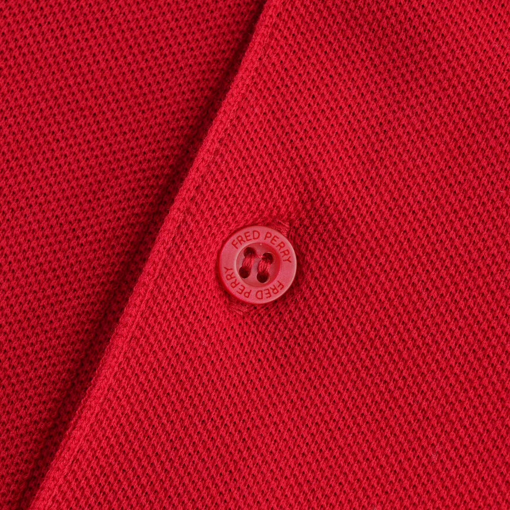 Fred Perry Twin Tipped Polo Shirt - Siren Red and White