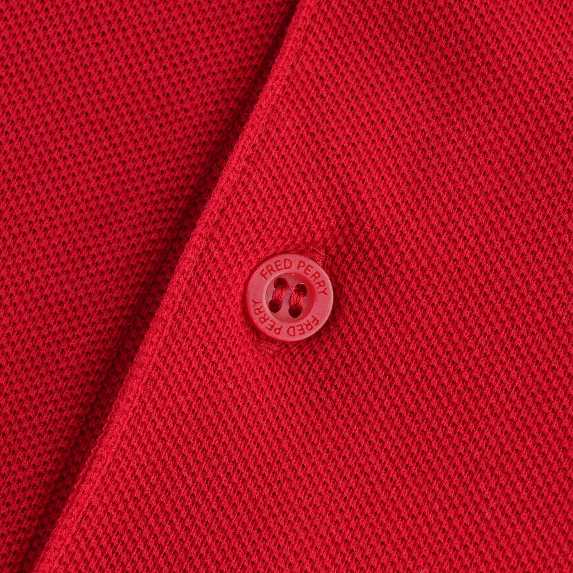 Fred Perry Twin Tipped Polo Shirt - Siren Red and White