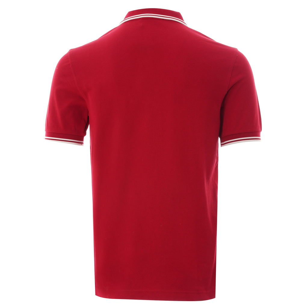Fred Perry Twin Tipped Polo Shirt - Siren Red and White