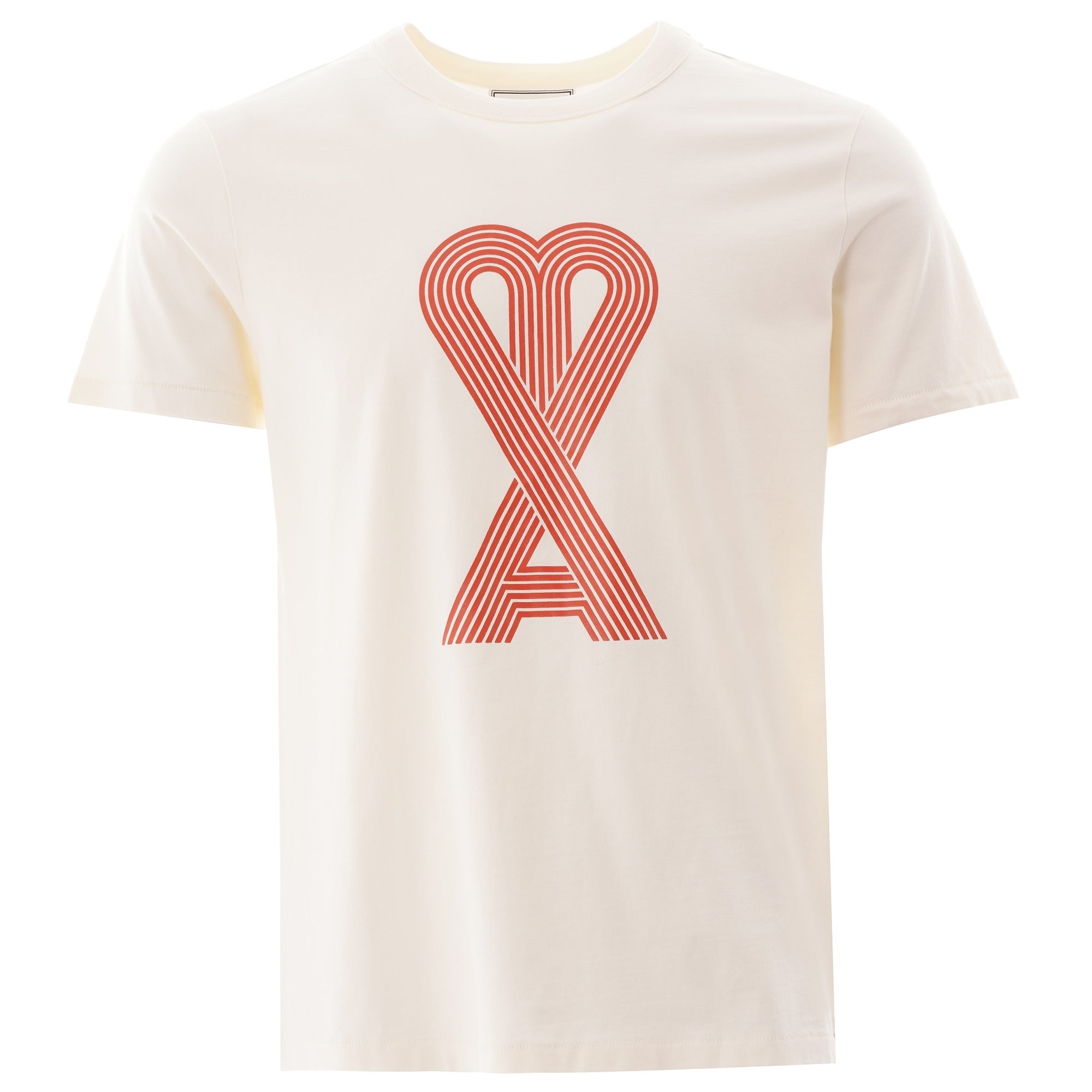 AMI Linear De Coeur T-Shirt - Off White