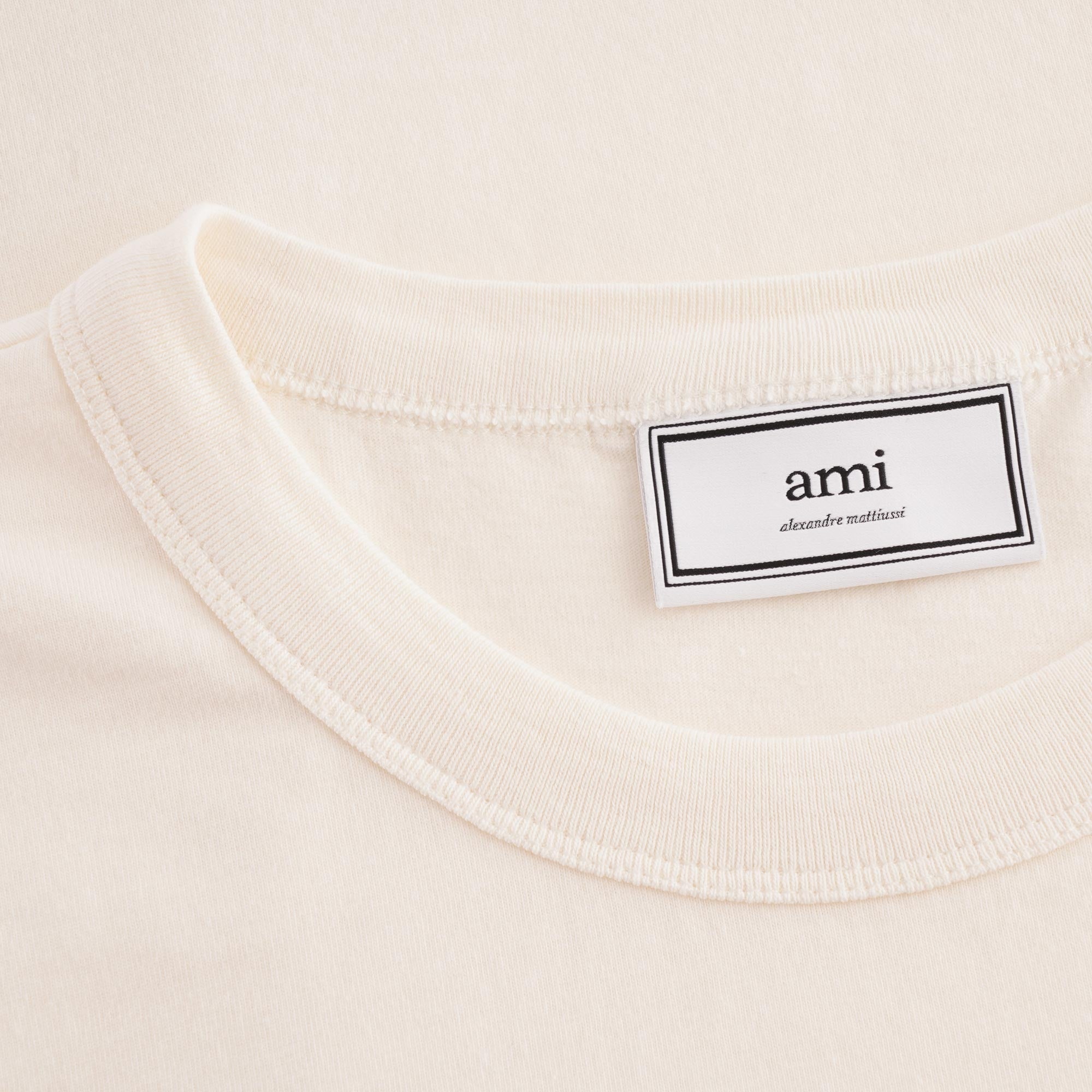 AMI Linear De Coeur T-Shirt - Off White
