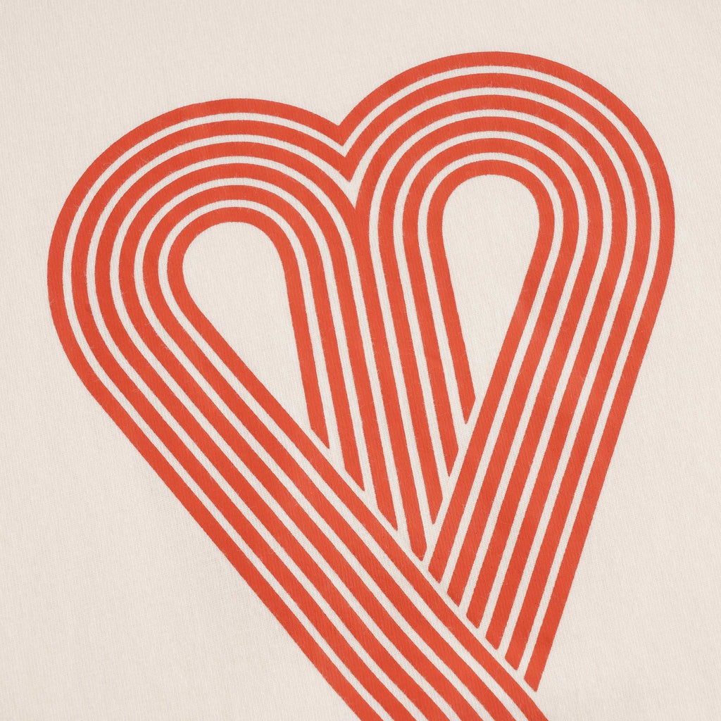 AMI Linear De Coeur T-Shirt - Off White