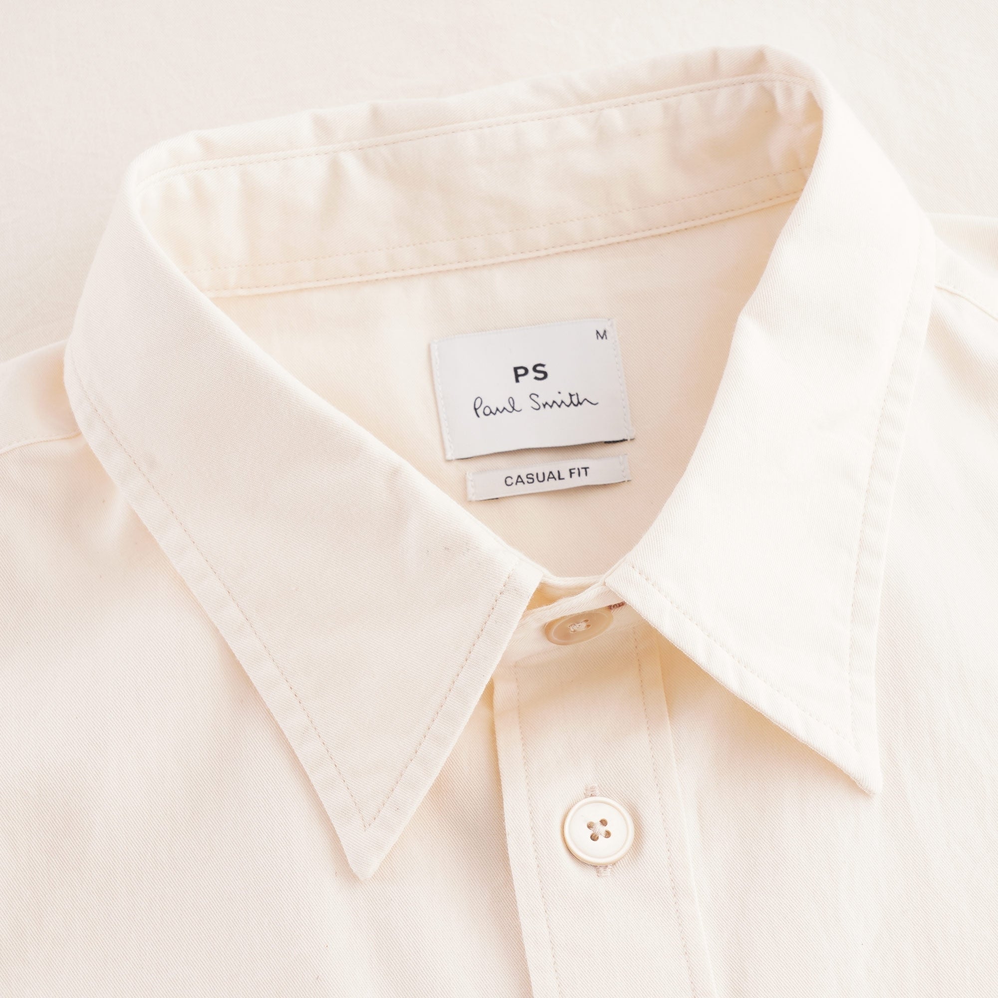 Paul Smith Garment Dyed Pocket Overshirt - Ivory