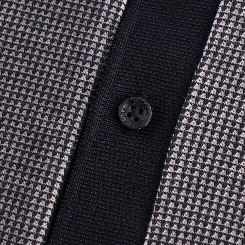 Boss Waffle Texture Parlay Polo Shirt - Dark Blue