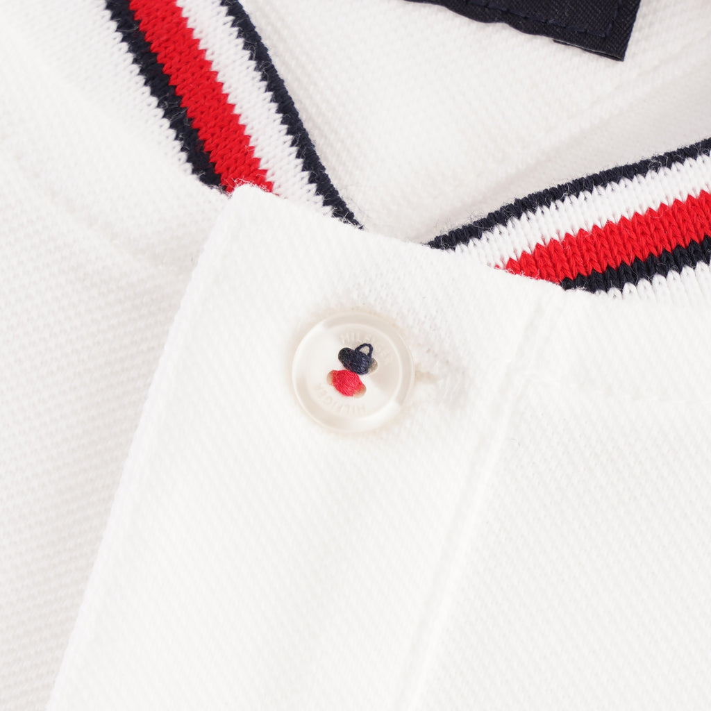 Tommy Hilfiger Baseball Collar Slim Fit Polo - White