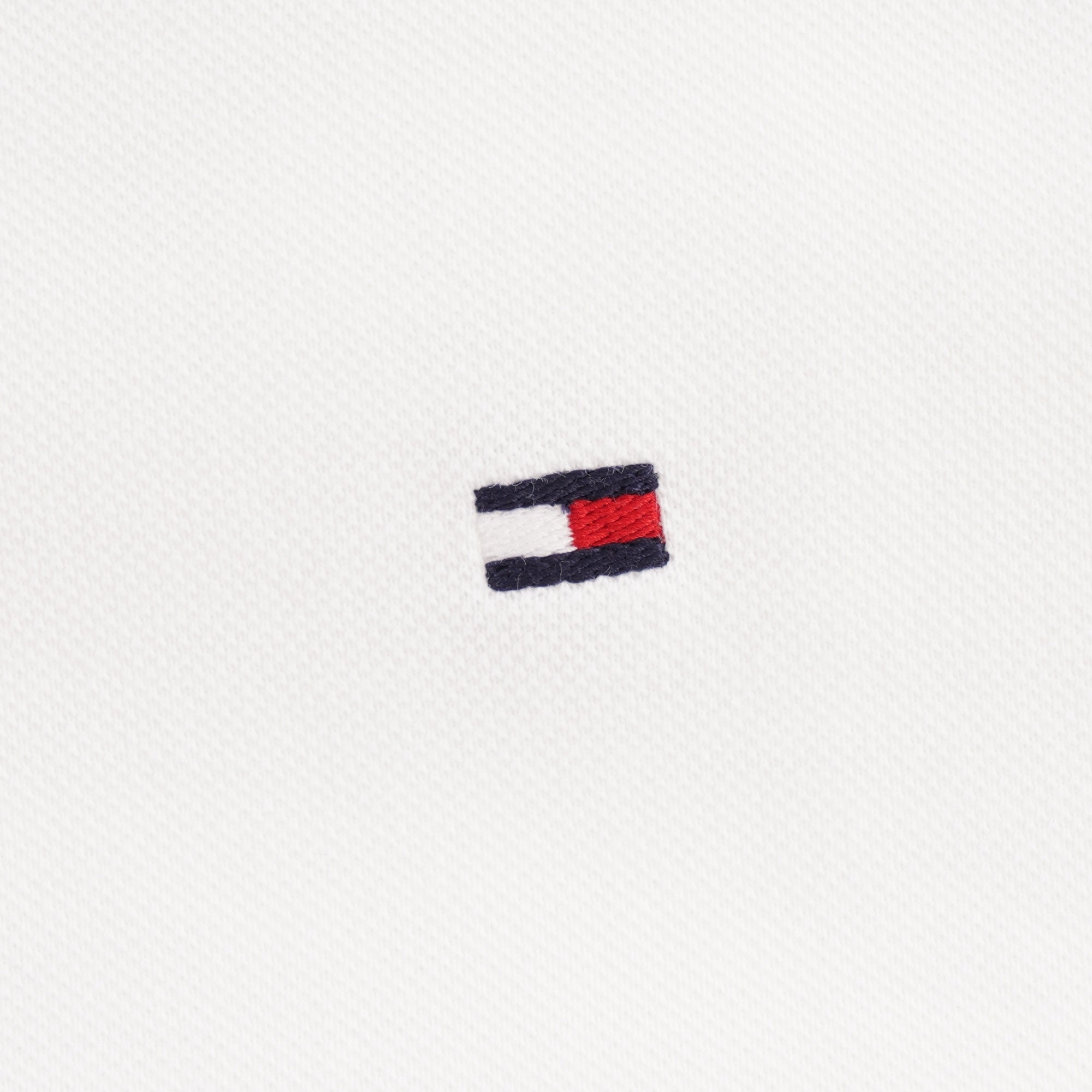 Tommy Hilfiger Baseball Collar Slim Fit Polo - White