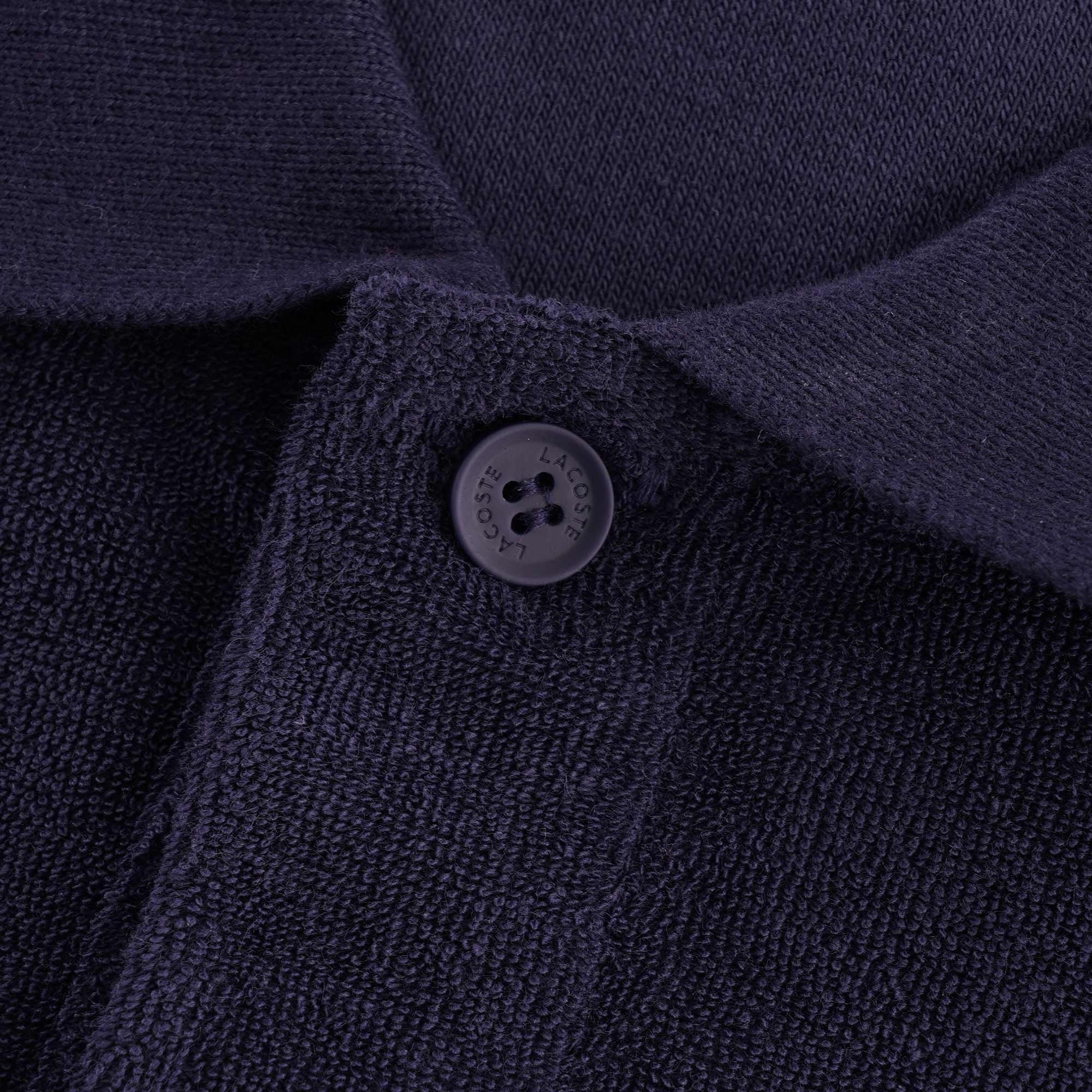 Lacoste Cotton Fleece Blend Regular Fit Polo Shirt - Navy