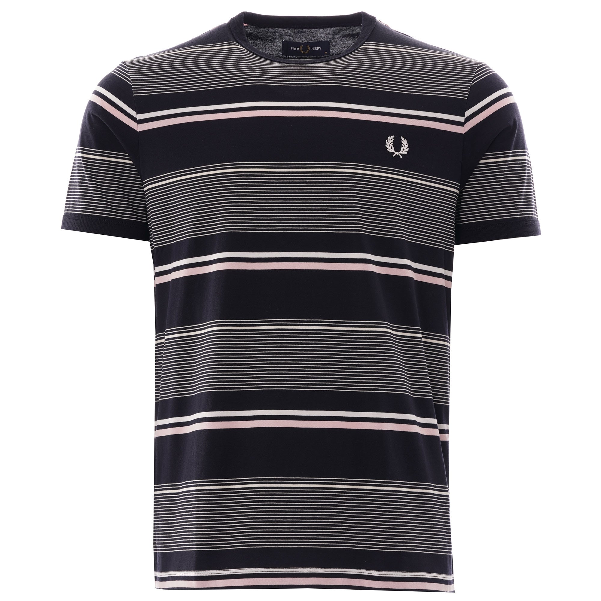 Fred Perry Authentic Multi Stripe Tee - Navy