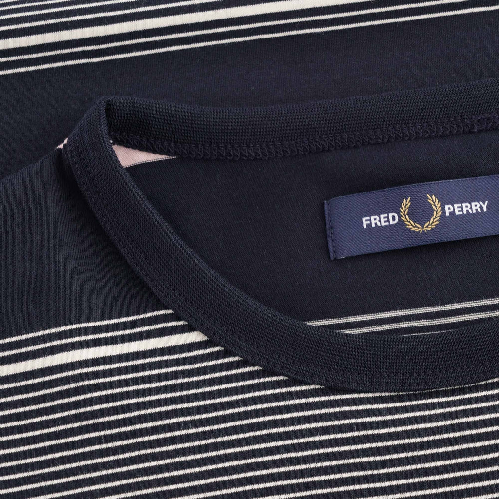Fred Perry Authentic Multi Stripe Tee - Navy