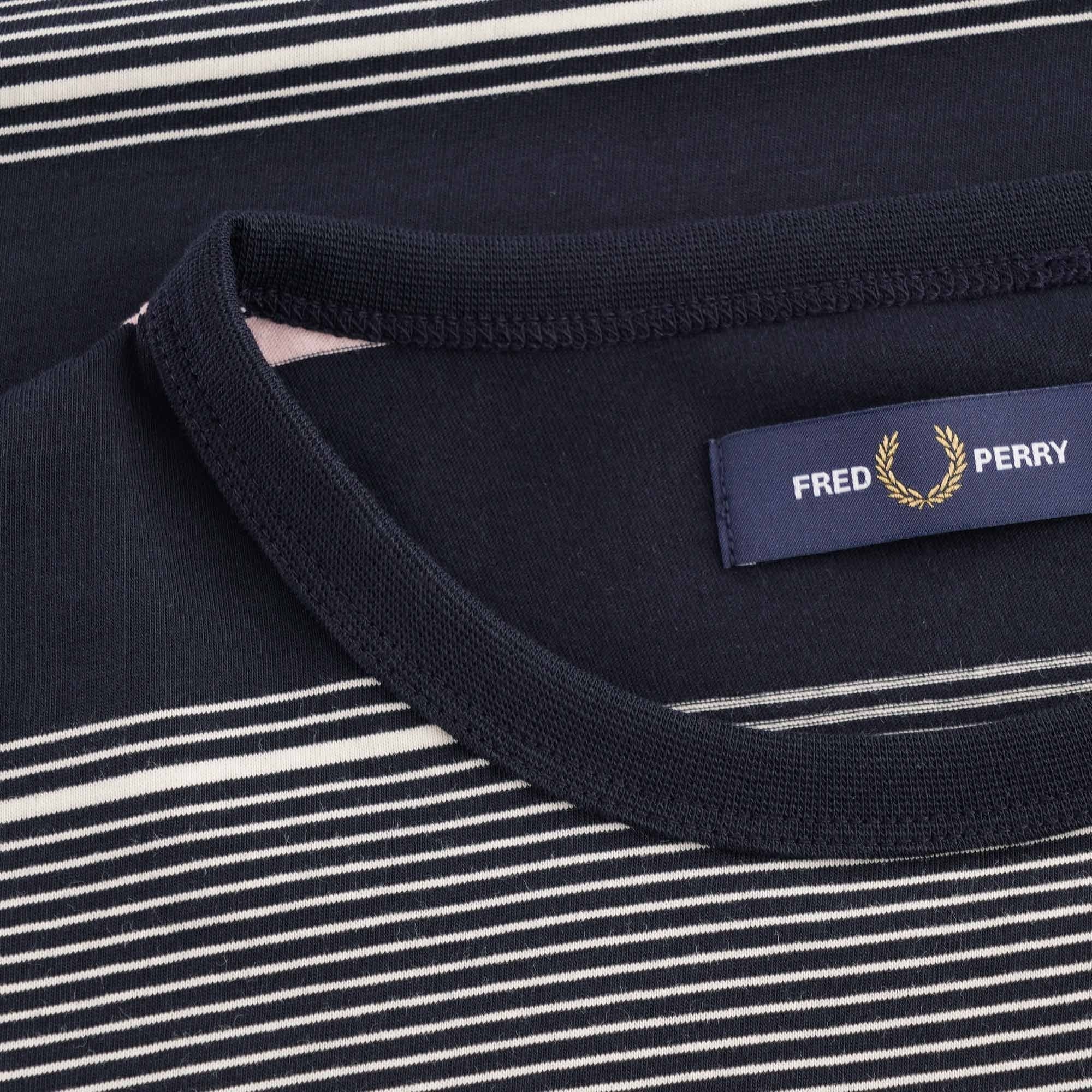 Fred Perry Authentic Multi Stripe Tee - Navy
