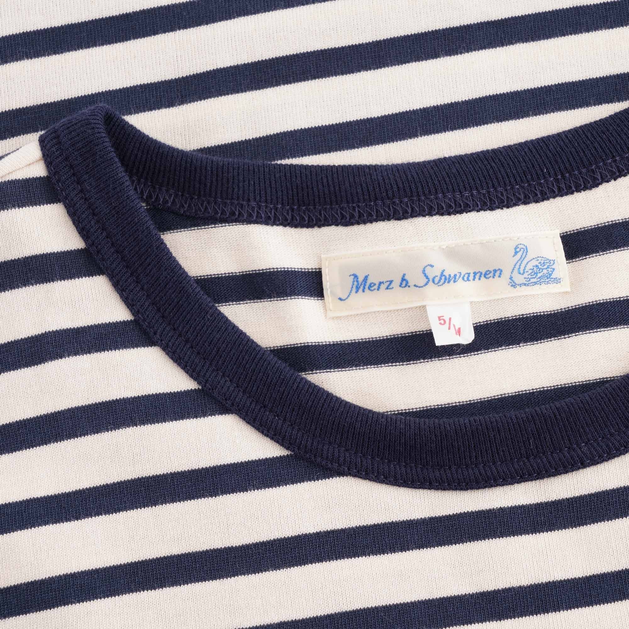 Striped Crew Neck T-Shirt - Navy/Natural