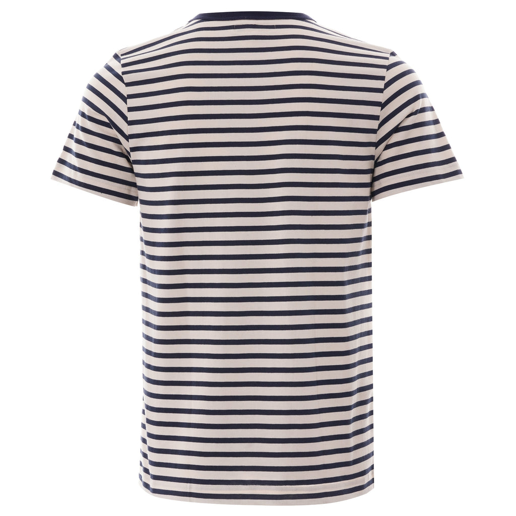 Striped Crew Neck T-Shirt - Navy/Natural