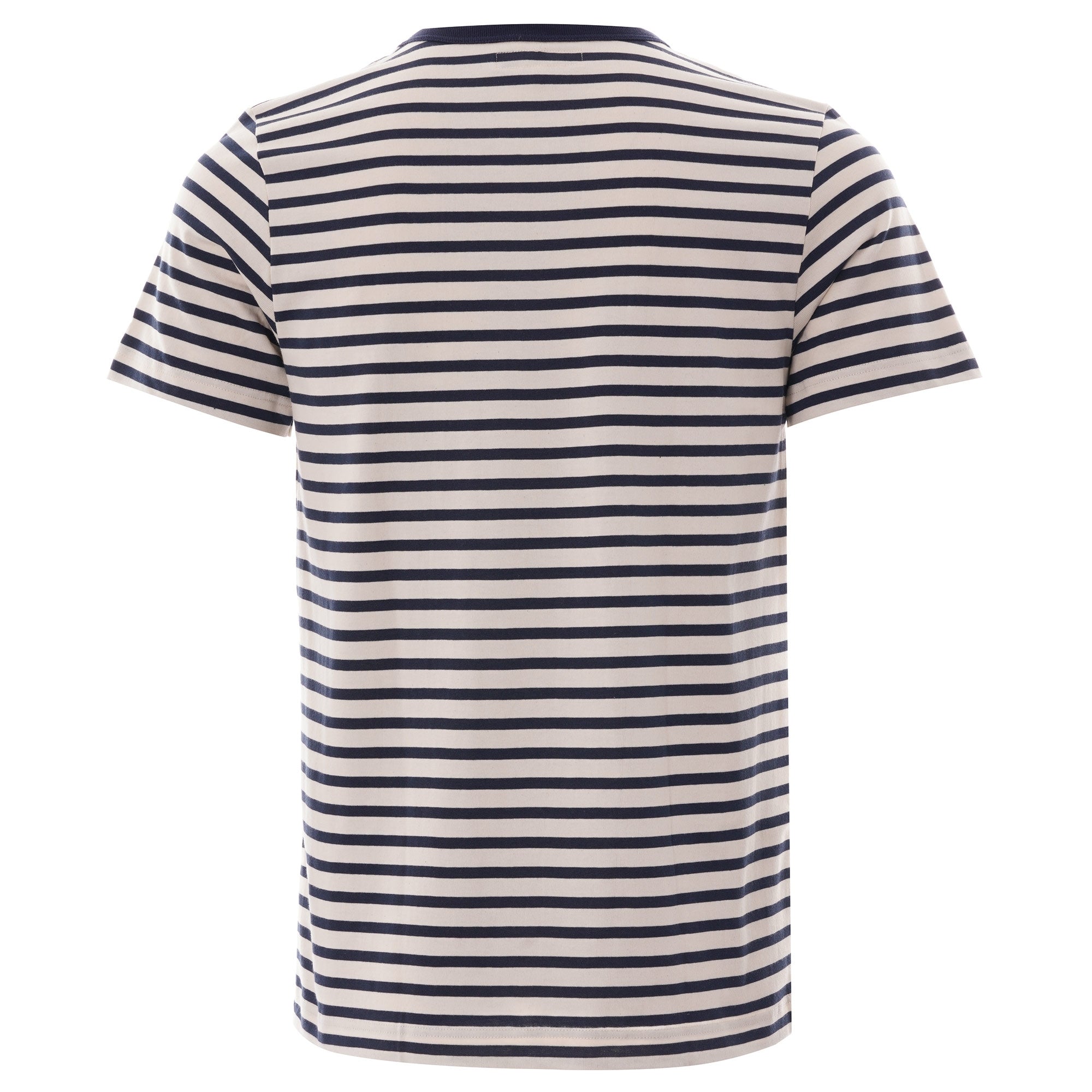 Striped Crew Neck T-Shirt - Navy/Natural