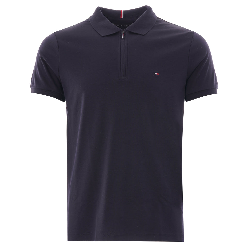 Tommy Hilfiger Half Zip Slim Fit Polo - Desert Sky