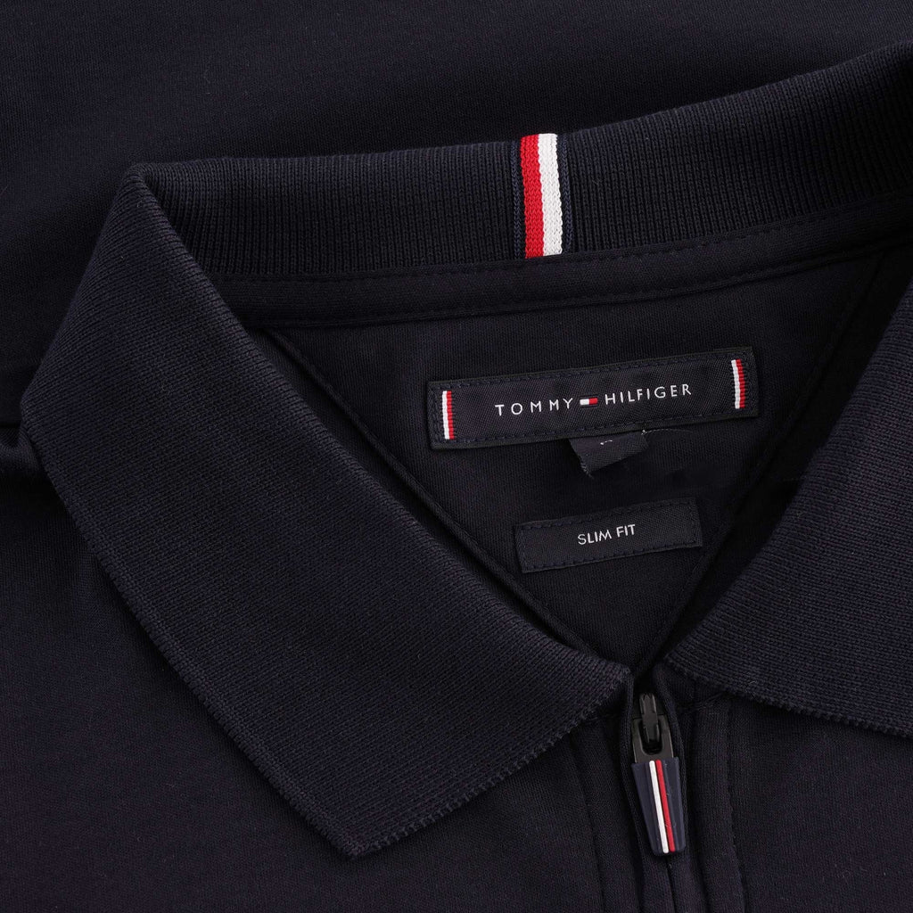 Tommy Hilfiger Half Zip Slim Fit Polo - Desert Sky