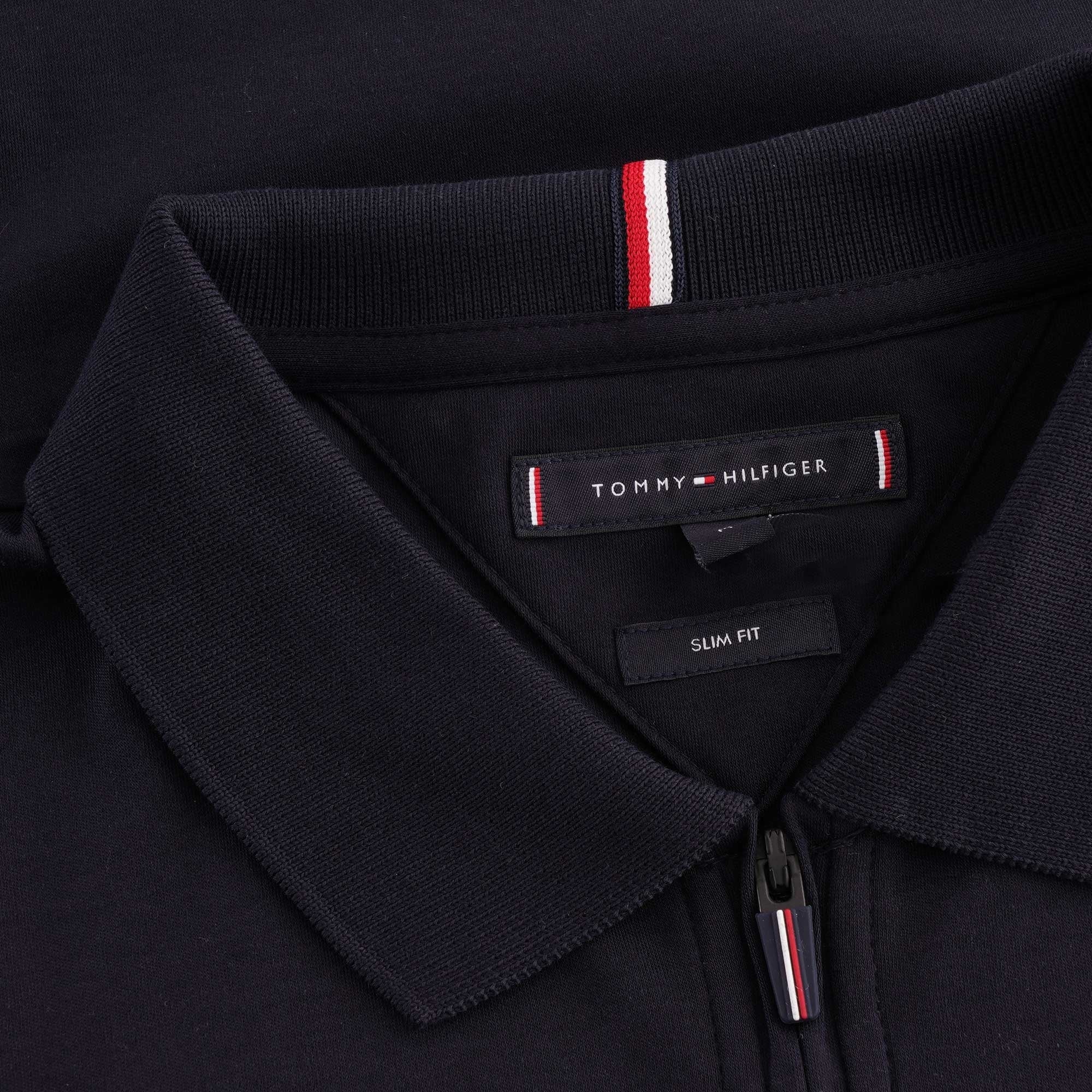 Tommy Hilfiger Half Zip Slim Fit Polo - Desert Sky