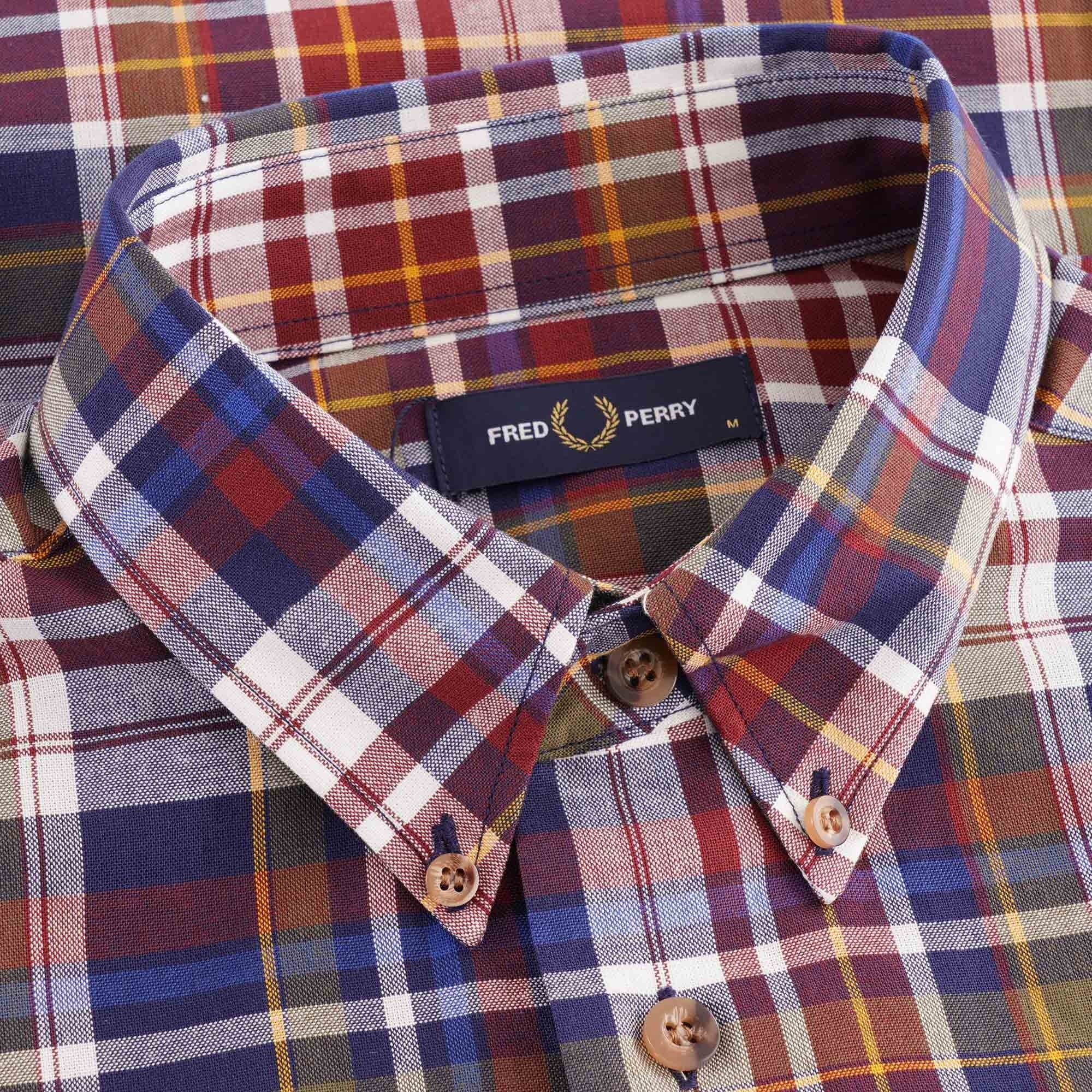 Fred Perry Tartan Shirt - Navy