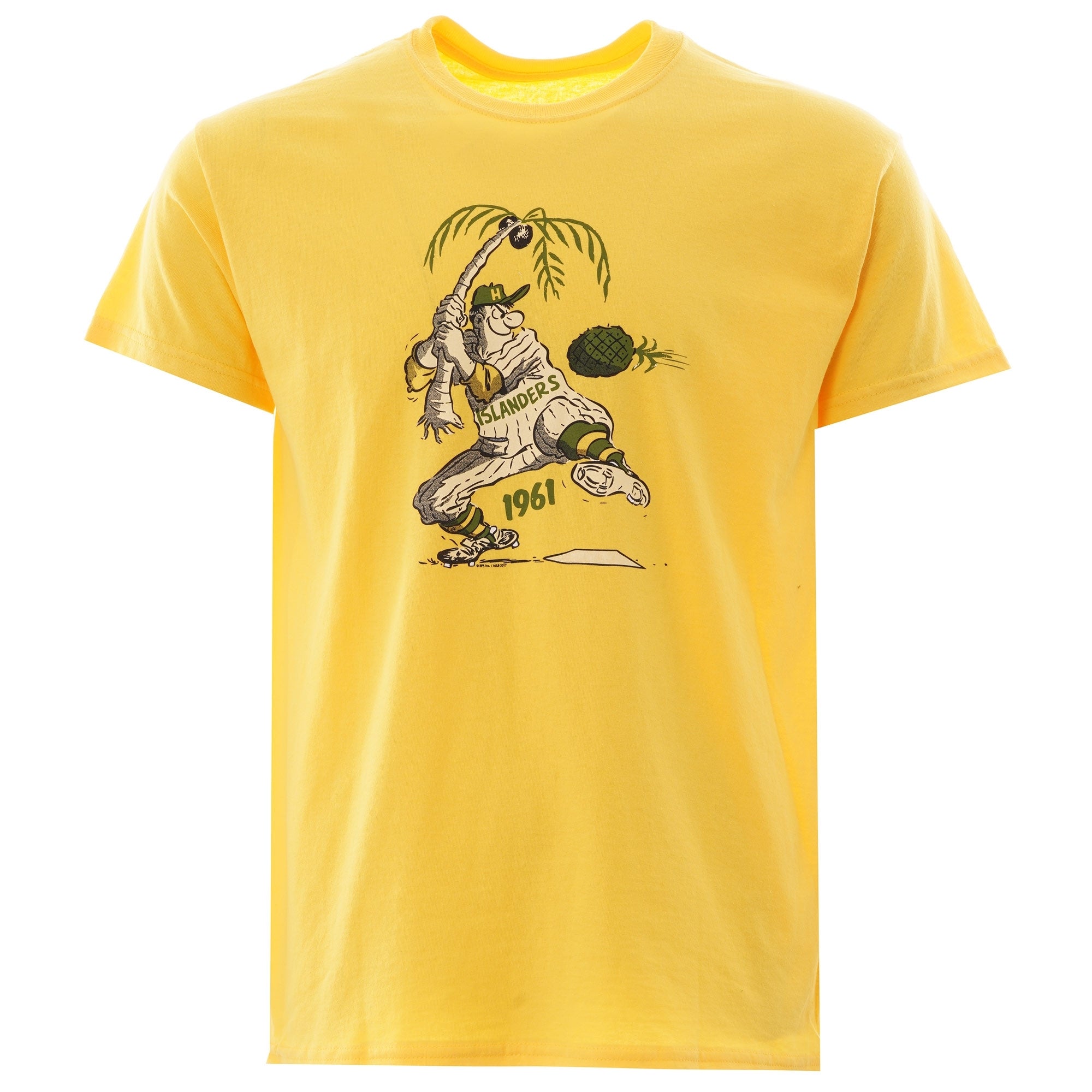 Ebbets Field Flannels Hawaii Islanders 1961 T-Shirt - Yellow