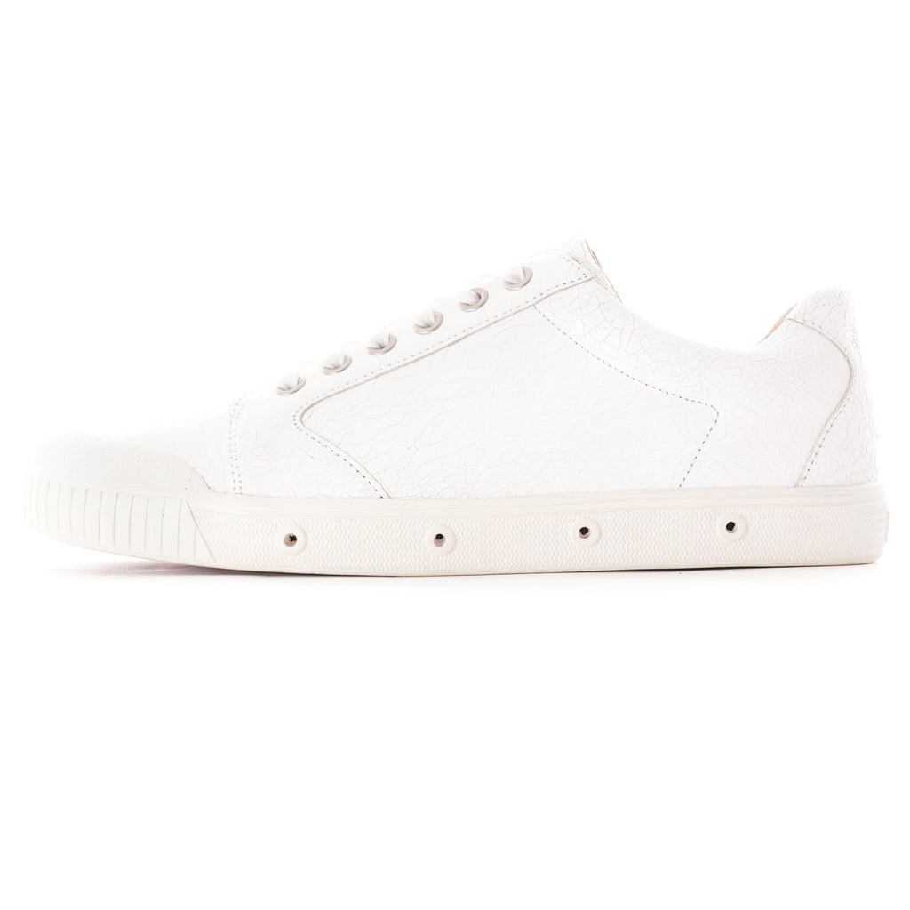 Spring Court G2 Clay Crackled Leather - White