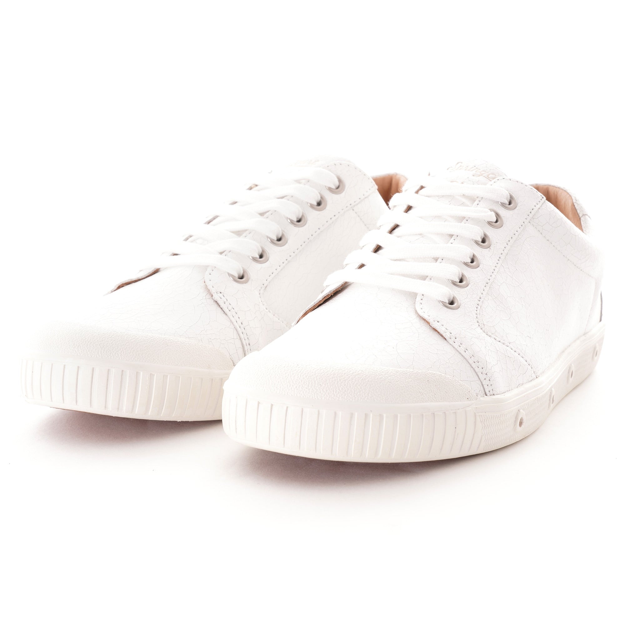Spring Court G2 Clay Crackled Leather - White