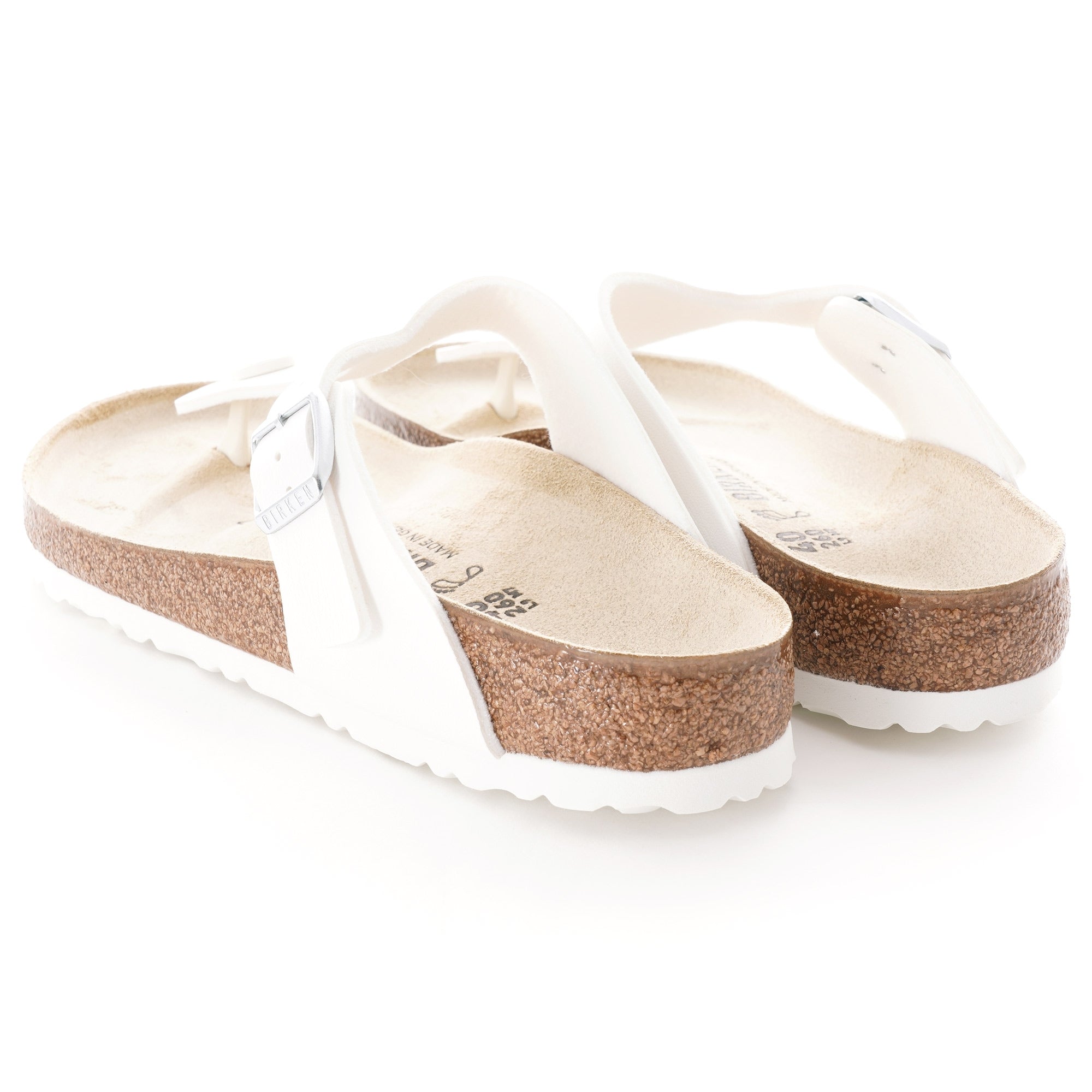 Birkenstock Womens Gizeh Birko-Flor - White