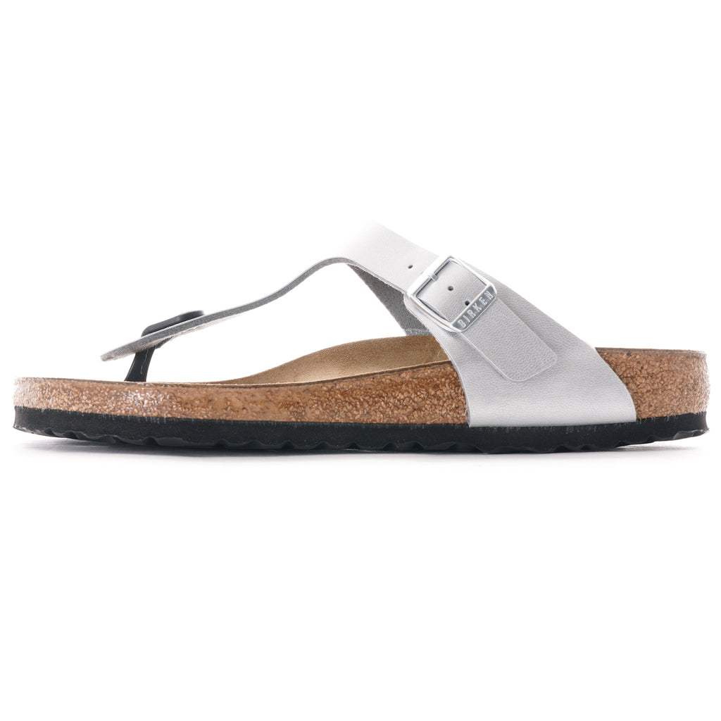 Birkenstock Womens Gizeh Birko-Flor - Silver