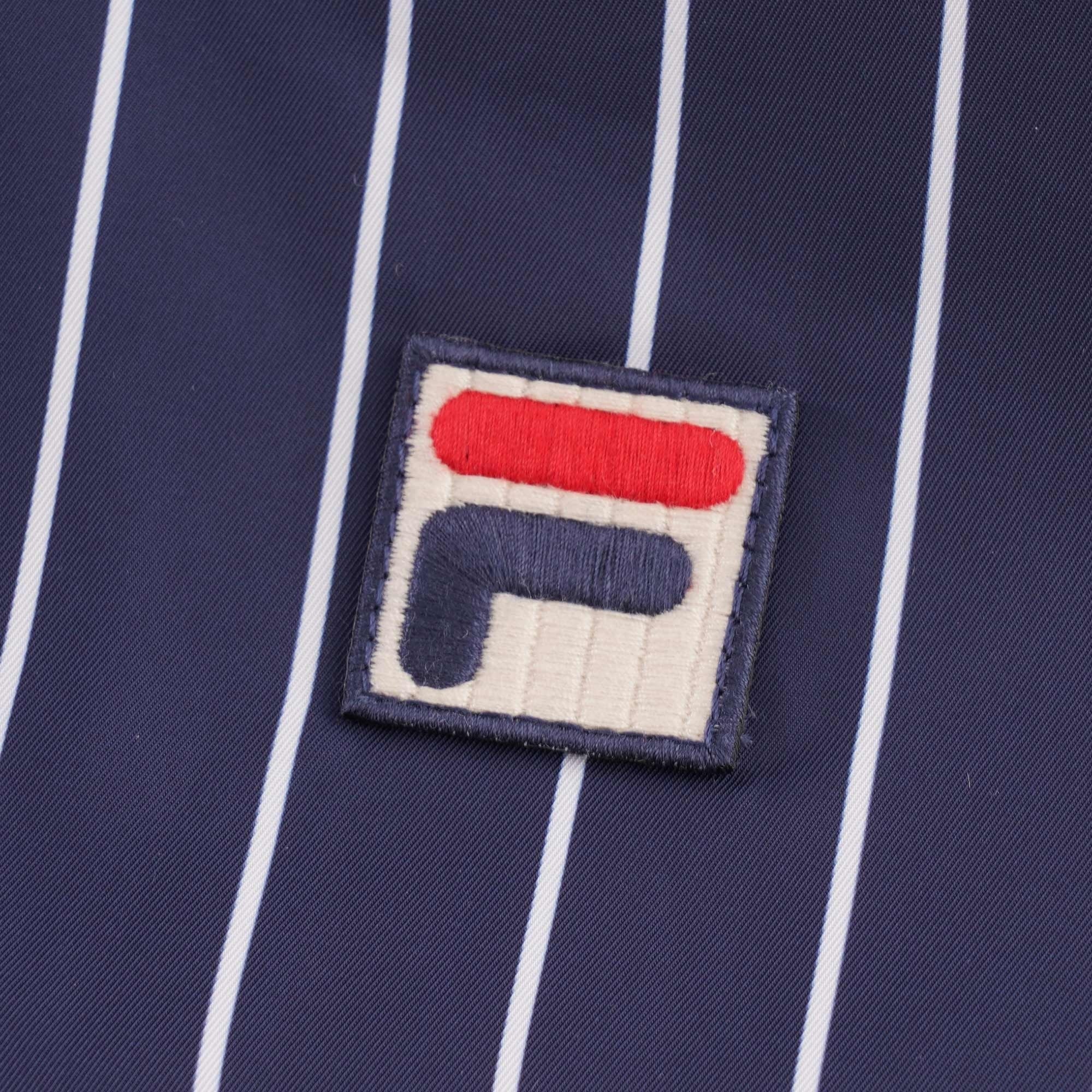 Fila Vintage Lakeland Stripe Bomber Jacket - Peacoat