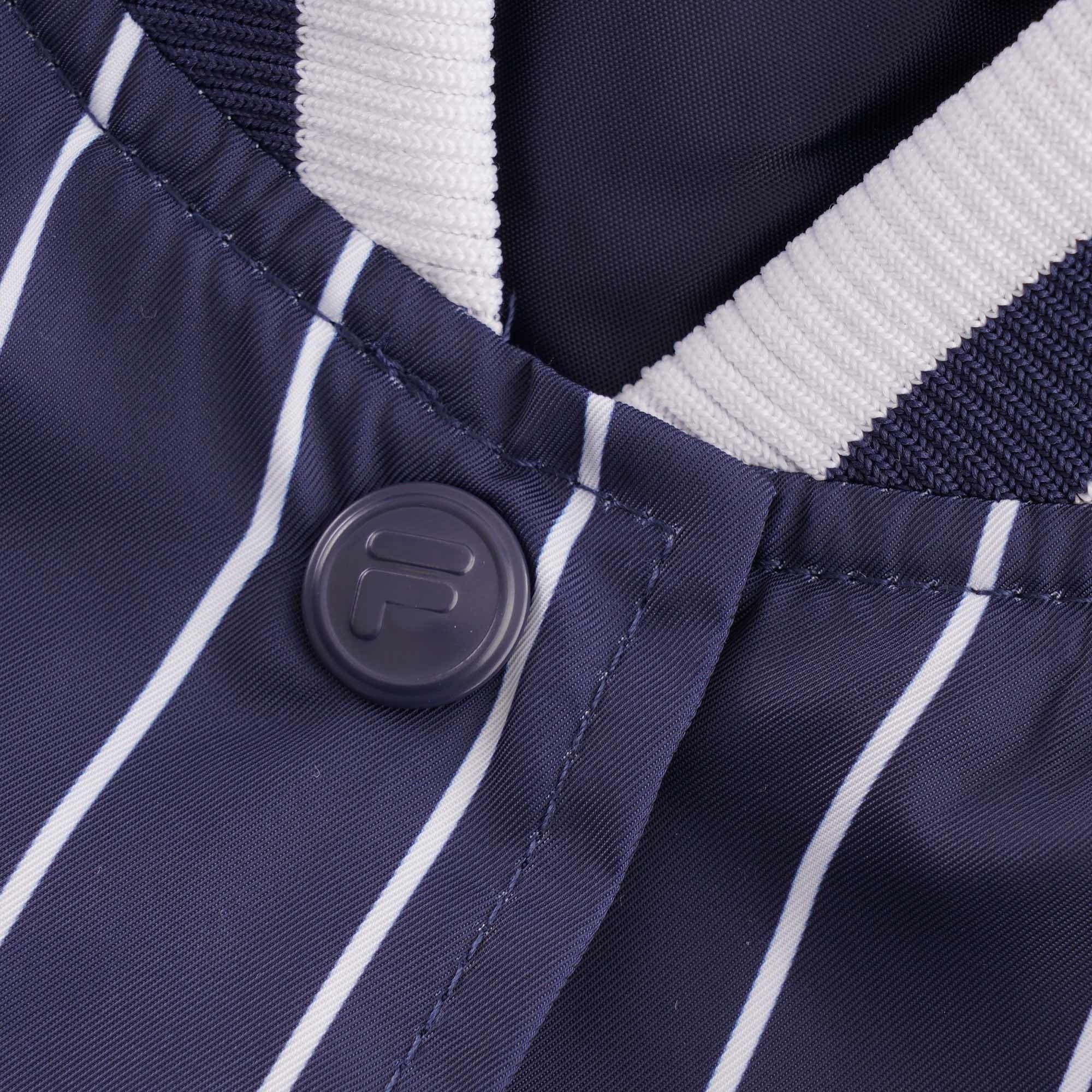 Fila Vintage Lakeland Stripe Bomber Jacket - Peacoat
