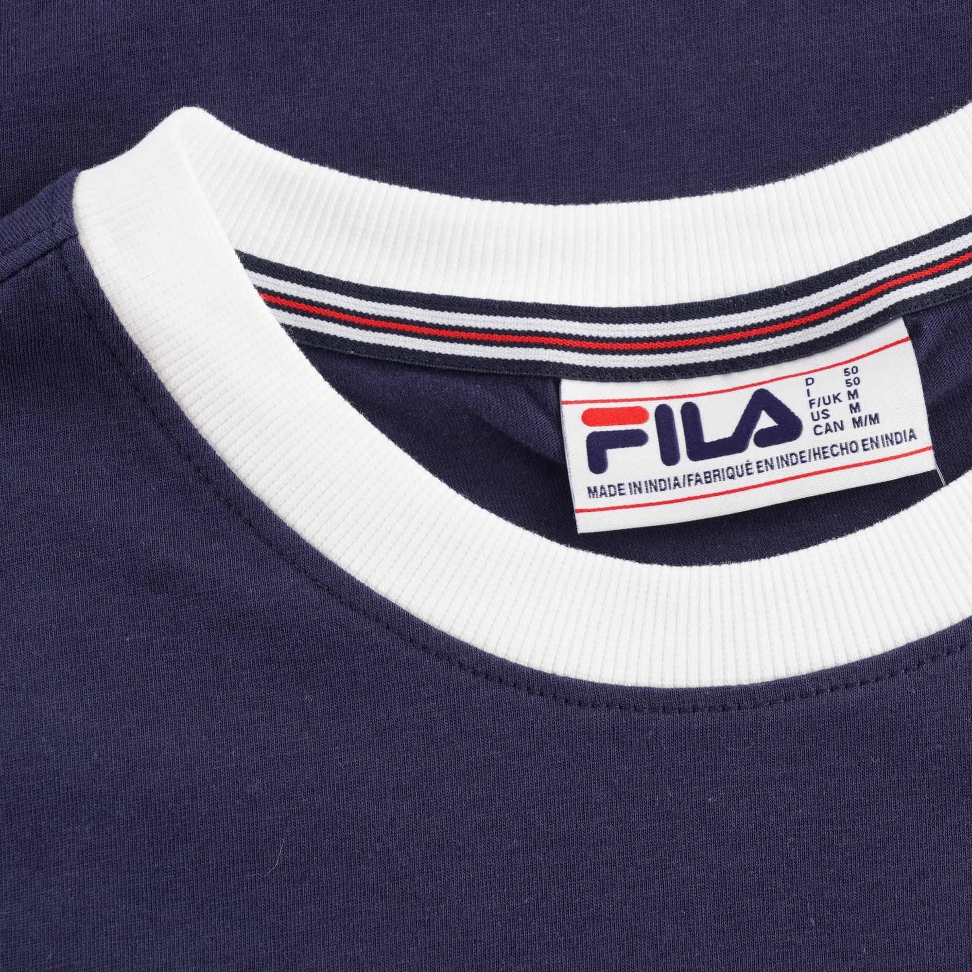 Fila Vintage Marconi Essential Ringer T-Shirt - Peacoat