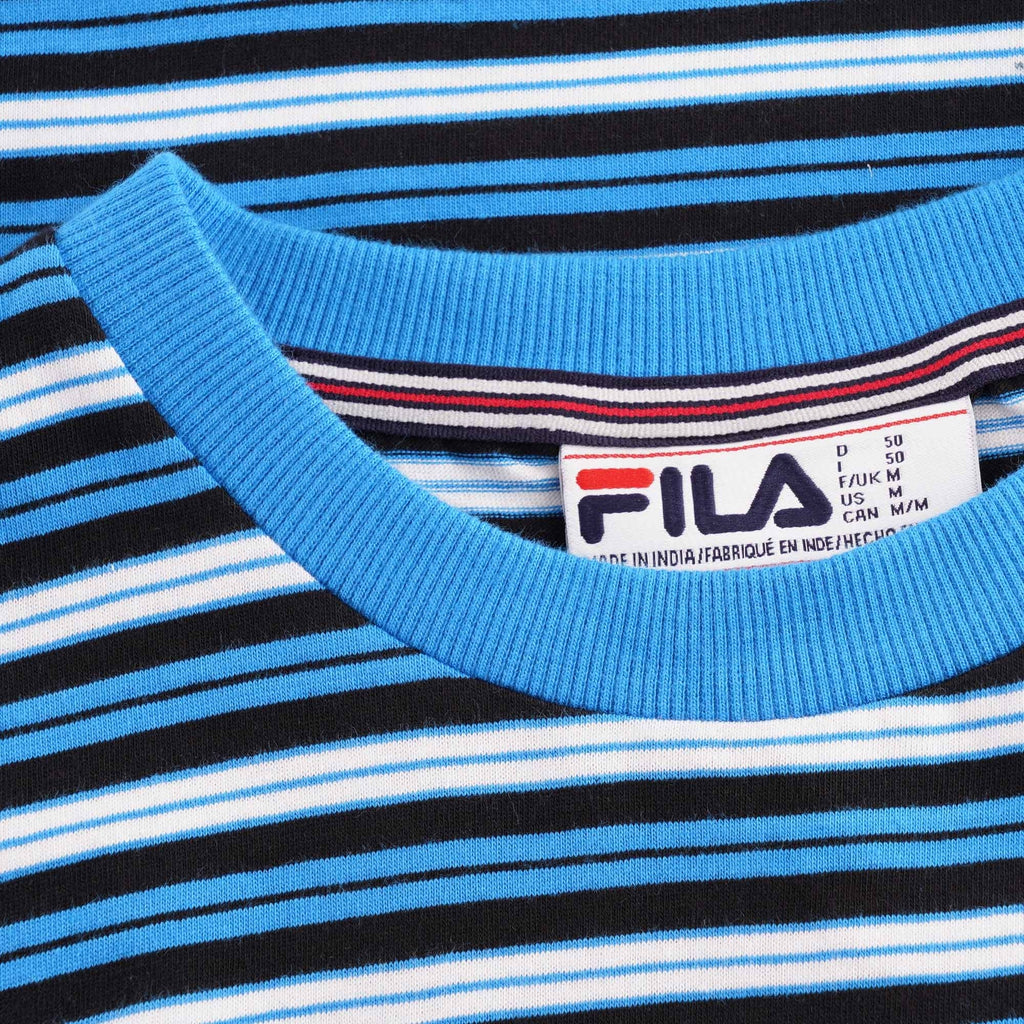 Fila Vintage Hugh Yarn Stripe T-Shirt - Black