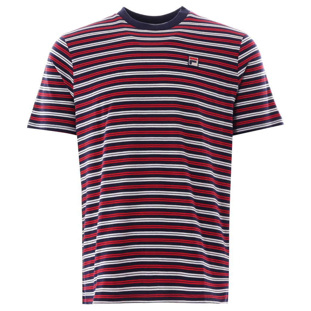 Fila Vintage Hugh Yarn Stripe T-shirt - Peacoat