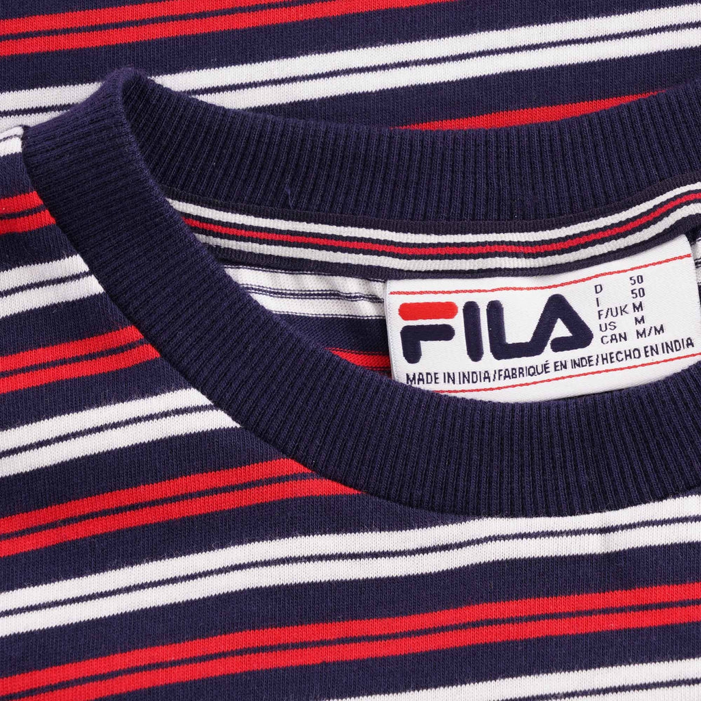 Fila Vintage Hugh Yarn Stripe T-shirt - Peacoat