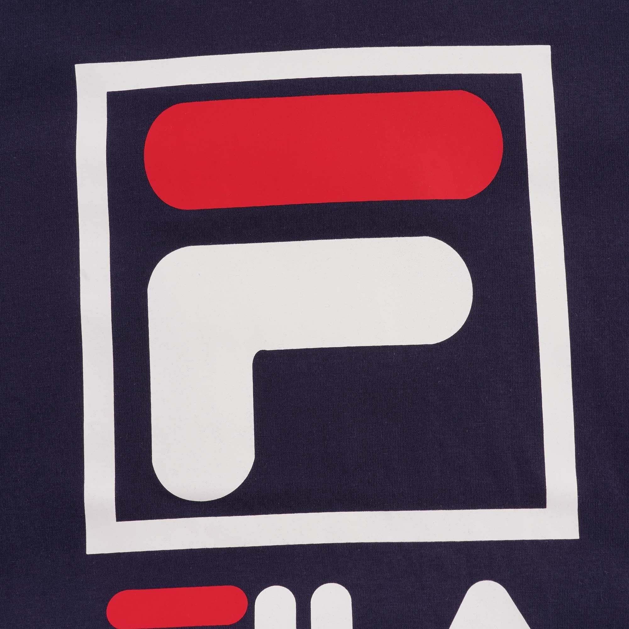Fila Vintage Jack Stacked Logo T-Shirt - Peacoat