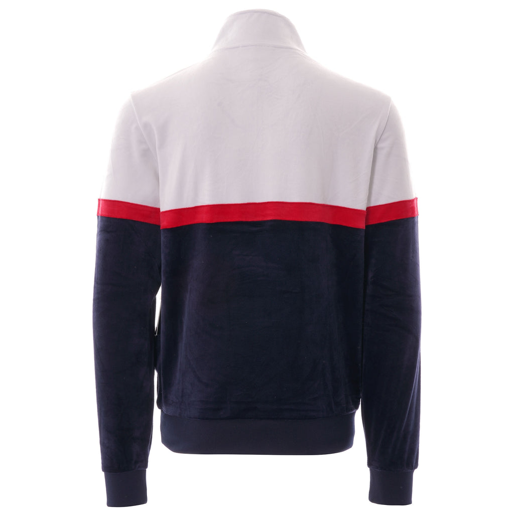 Fila Vintage Kane Velour Colour Block Zip Jacket - Peacoat