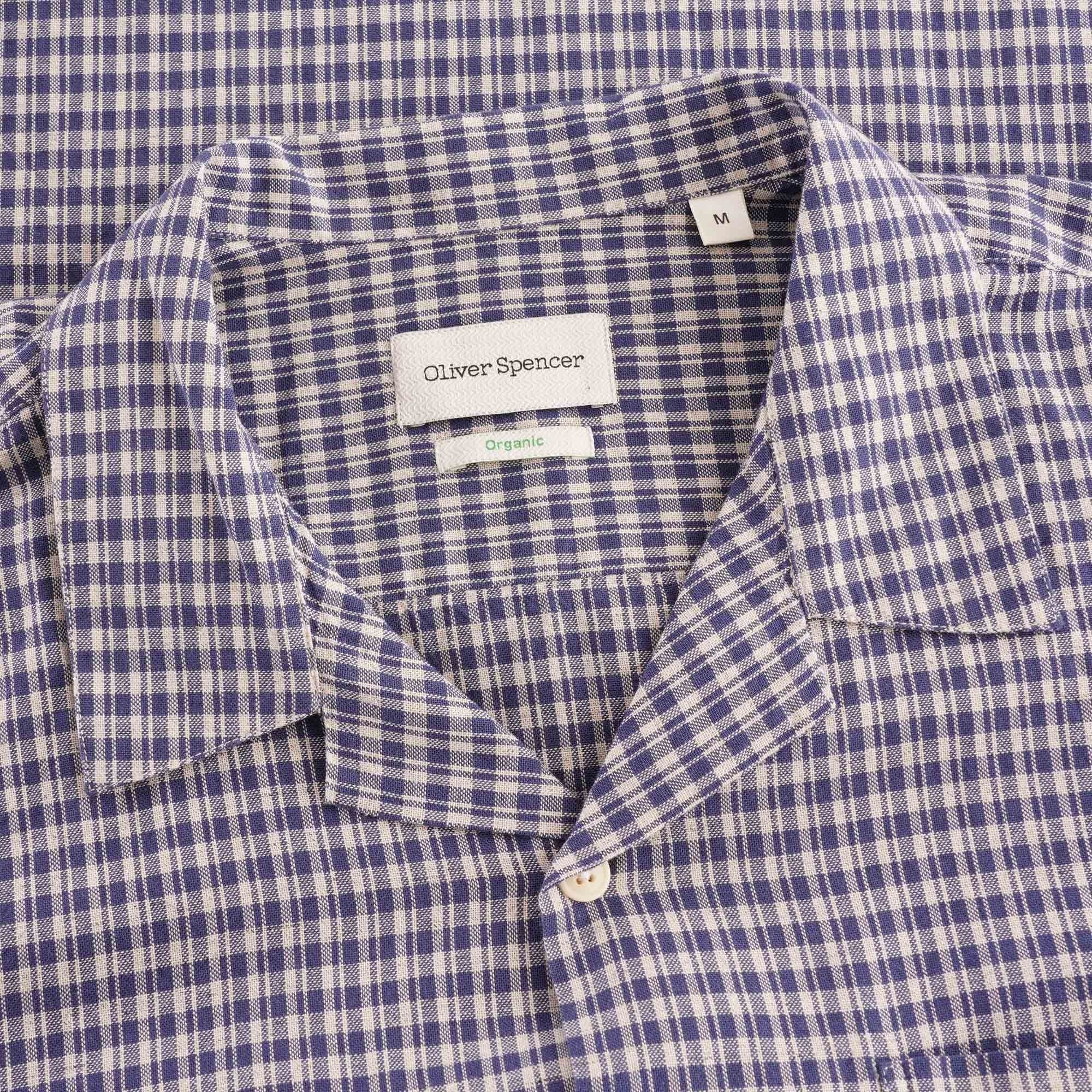 Oliver Spencer Havana Short Sleeve Shirt Thorndon - Blue