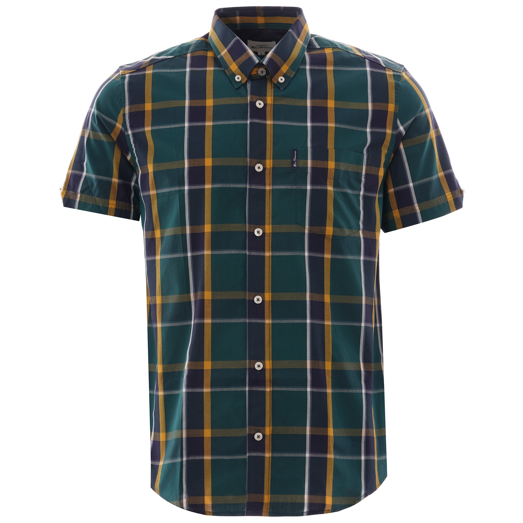 Textured Check Shirt - Dark Green